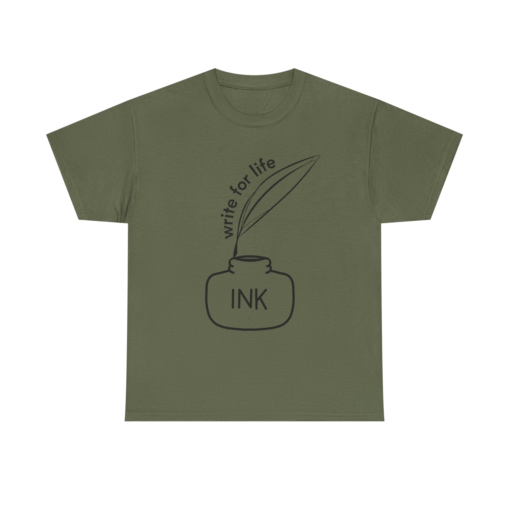 Write For Life T-Shirt | Multiple Color | Unisex Heavy Cotton Tee