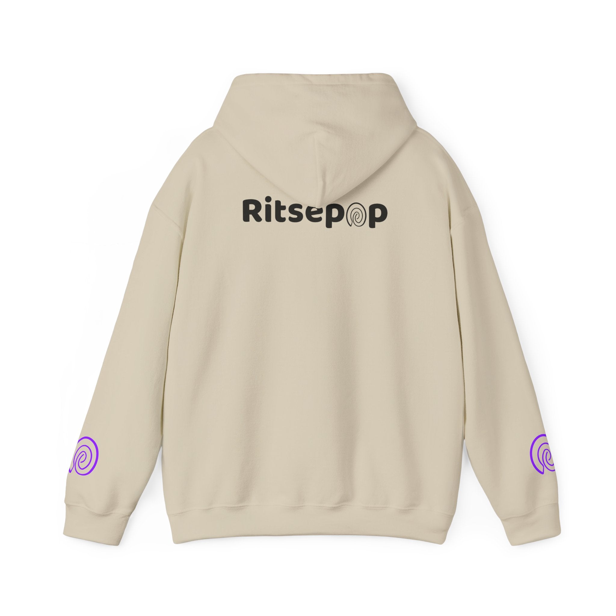 Ritsepop Unisex Heavy Blend™ Hooded Sweatshirt – Purple Logo, Multiple Colors