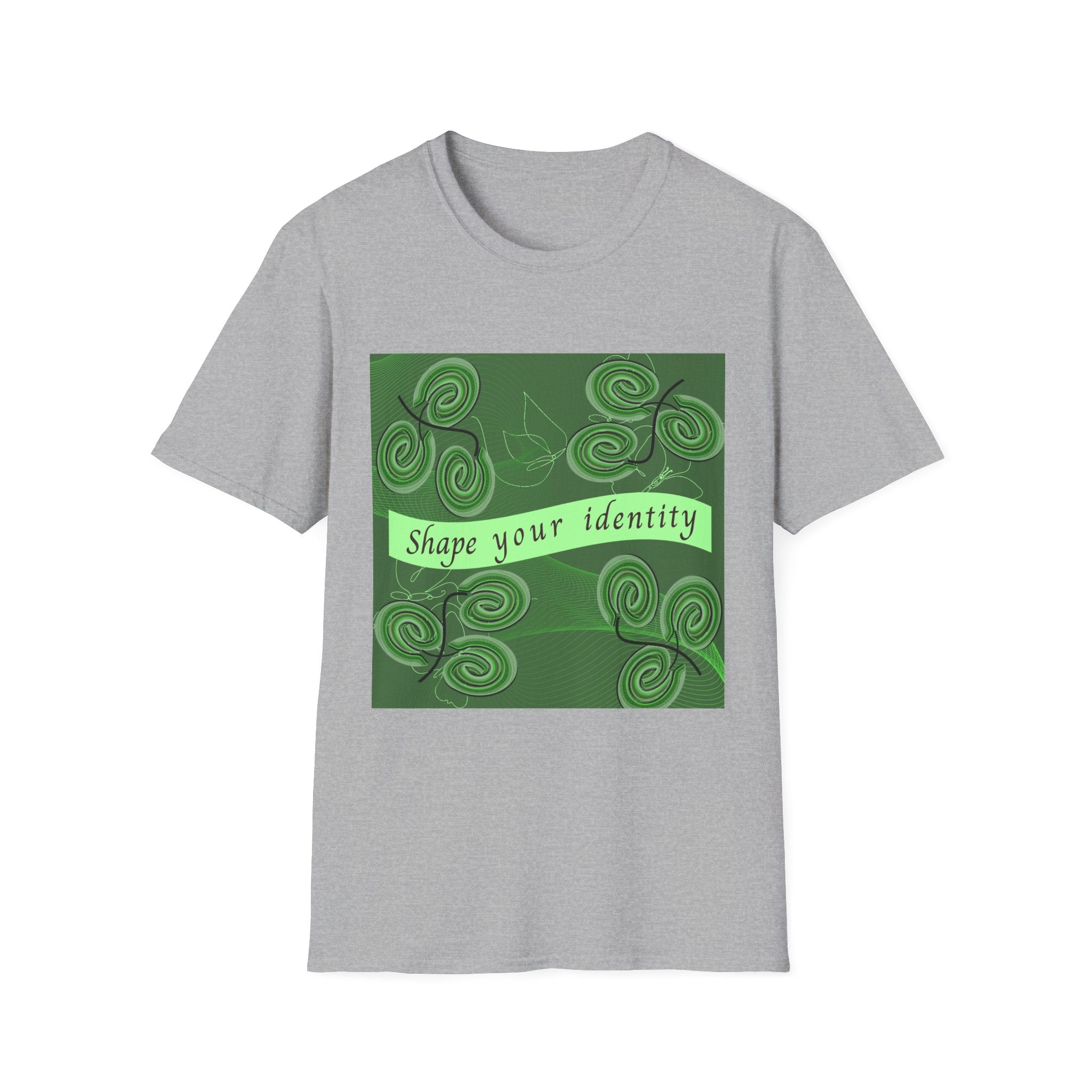 Shape Your Identity – Unisex Softstyle T-Shirt (Fingerprint Pattern, Multi-color)