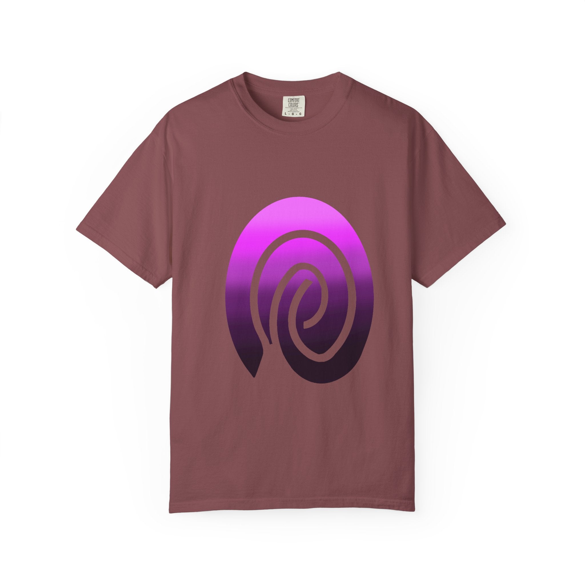 Fingerprint Gradient Minimalist Unisex Garment-Dyed T-shirt – Purple Black