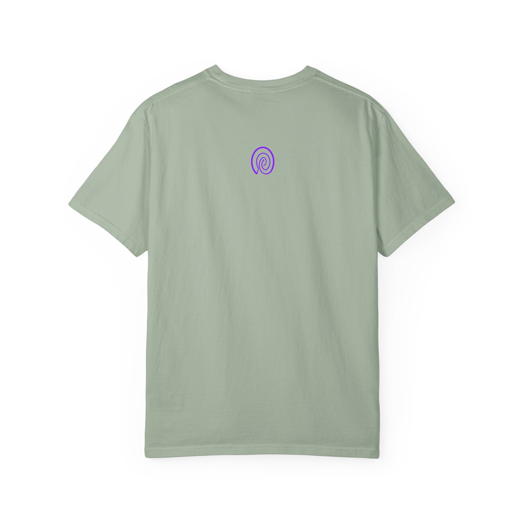 Fingerprint Gradient Minimalist Unisex Garment-Dyed T-shirt – Purple Black