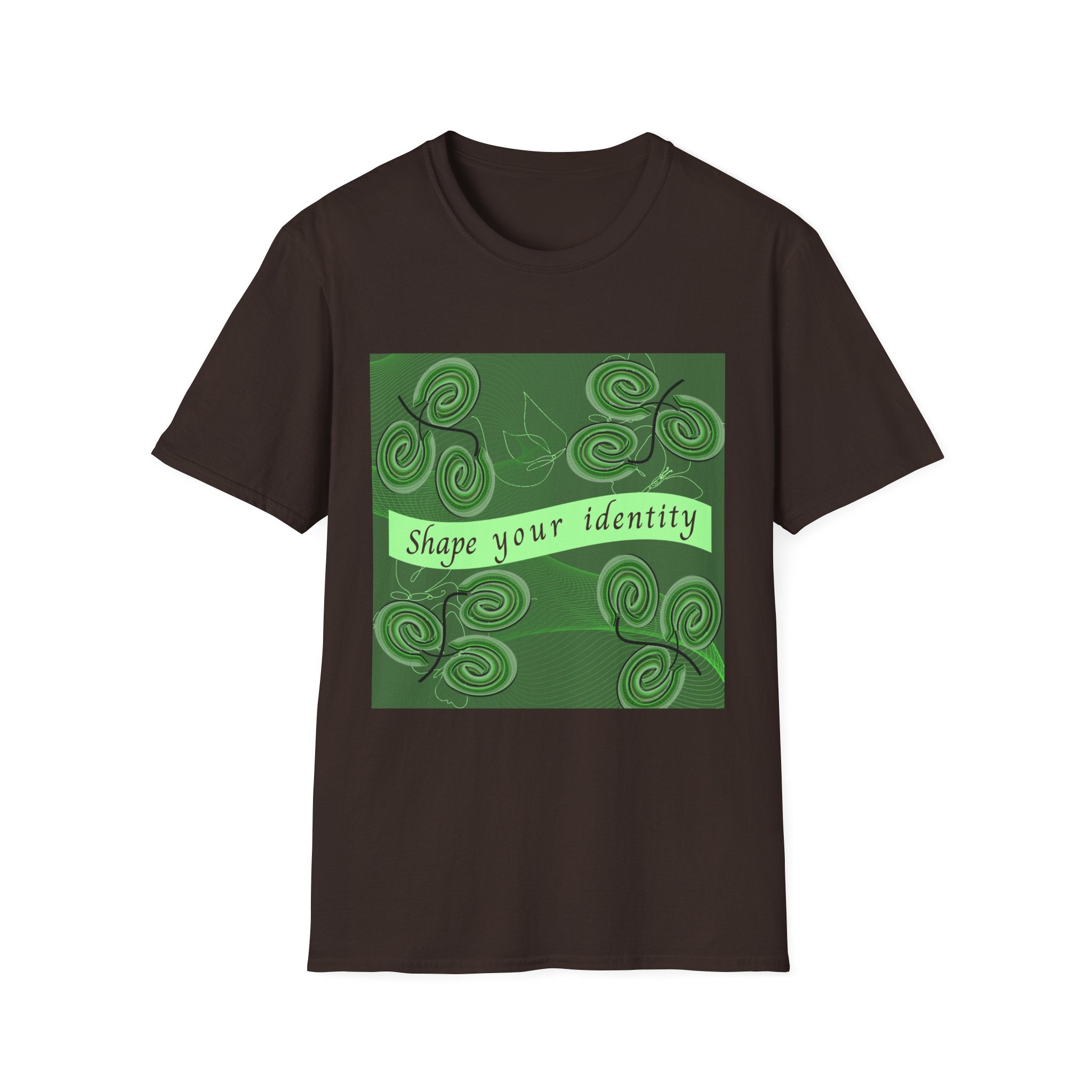 Shape Your Identity – Unisex Softstyle T-Shirt (Fingerprint Pattern, Multi-color)