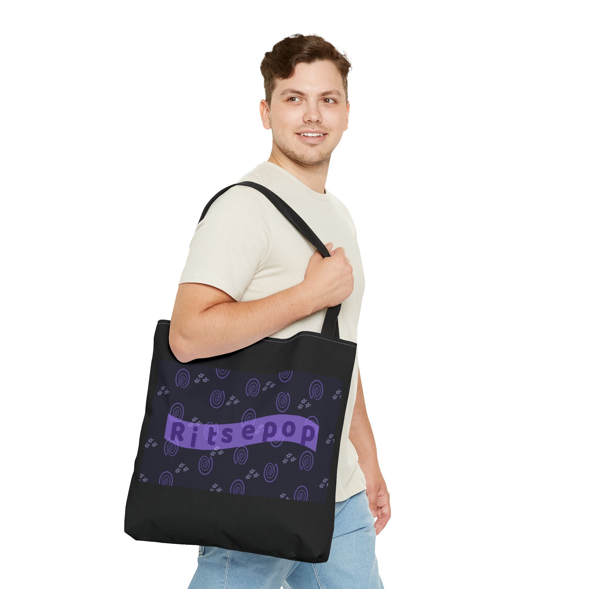 Ritsepop Fingerprint Pattern Tote Bag (AOP)