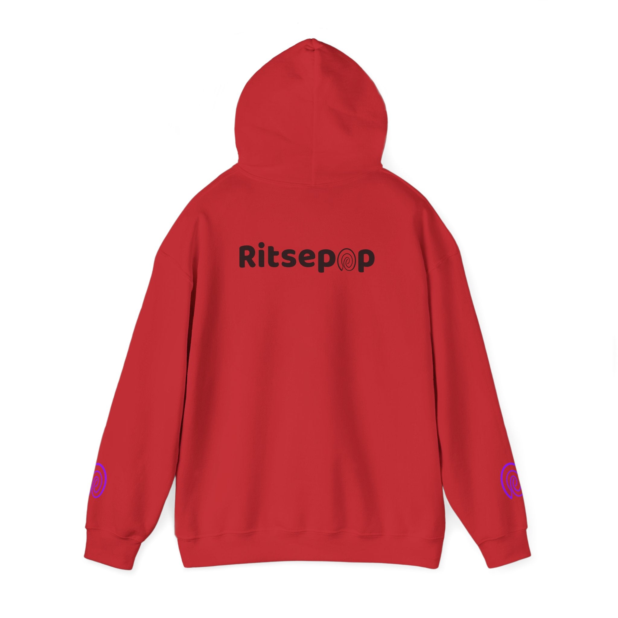 Ritsepop Unisex Heavy Blend™ Hooded Sweatshirt – Purple Logo, Multiple Colors