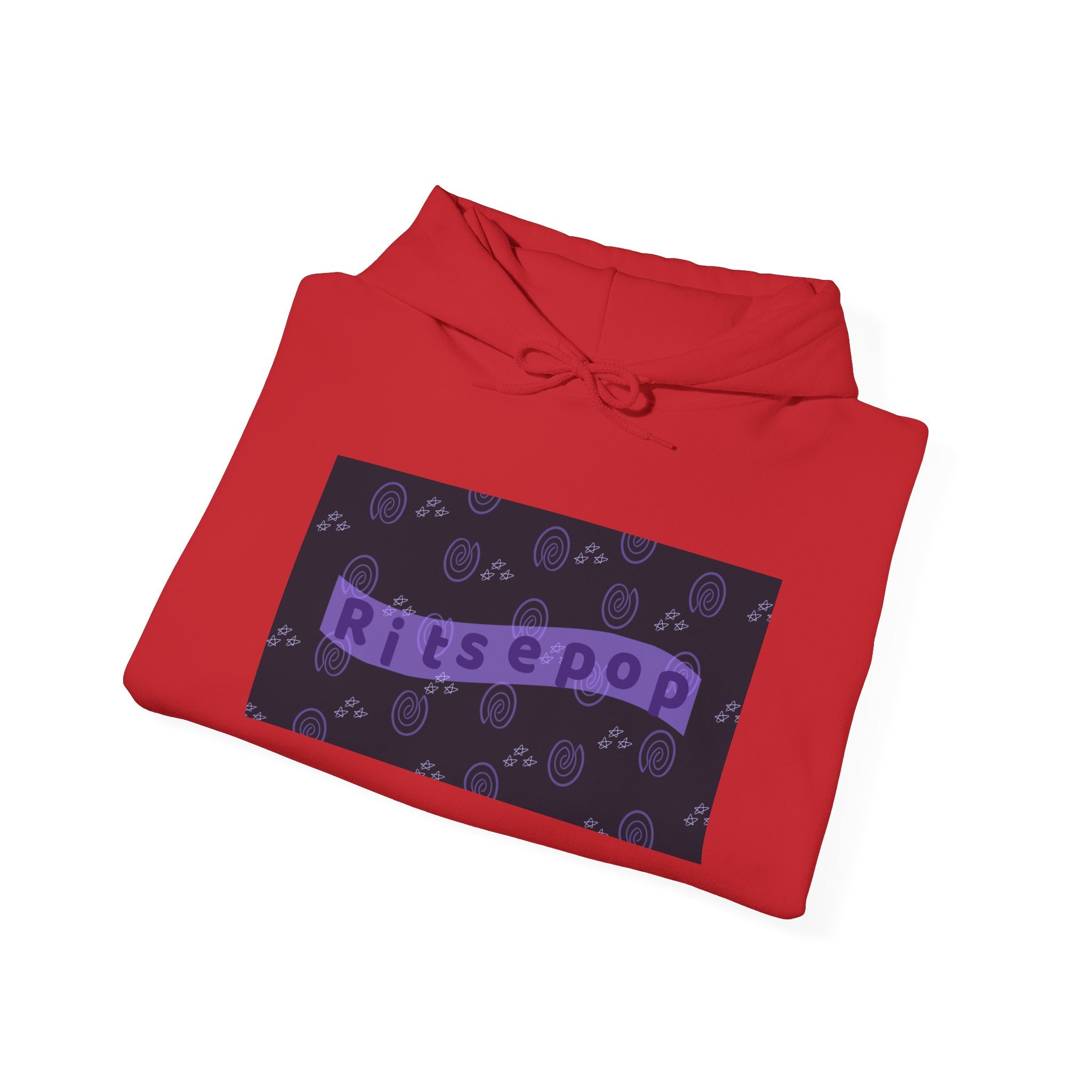 Ritsepop Unisex Heavy Blend™ Hooded Sweatshirt – Purple Logo, Multiple Colors