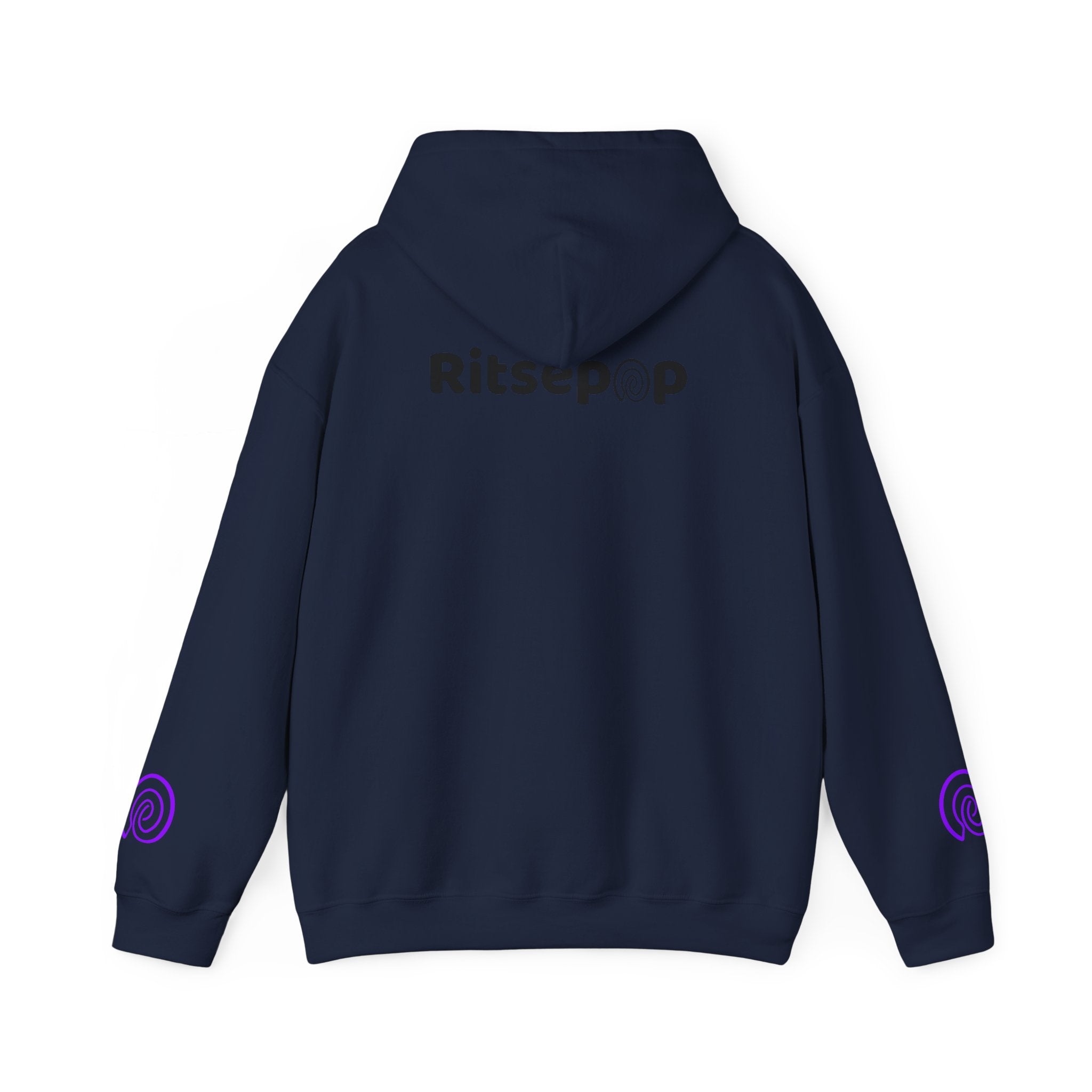 Ritsepop Unisex Heavy Blend™ Hooded Sweatshirt – Purple Logo, Multiple Colors