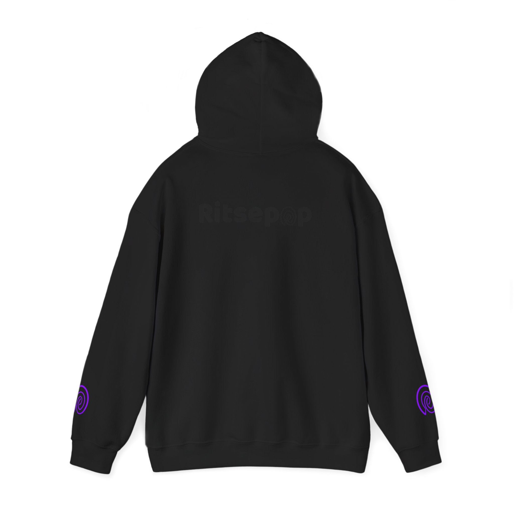 Ritsepop Unisex Heavy Blend™ Hooded Sweatshirt – Purple Logo, Multiple Colors