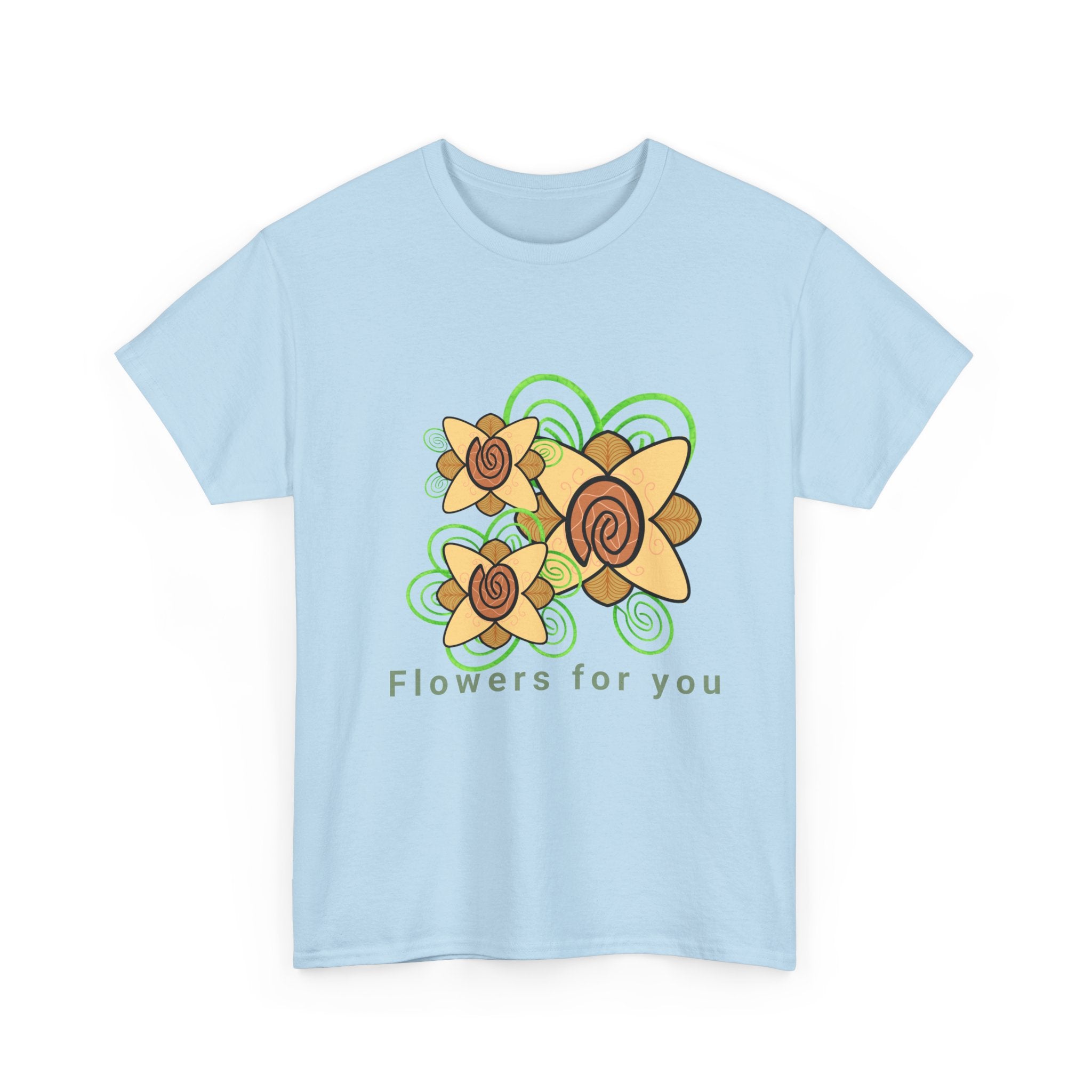 Fingerprint Flowers for You – Unisex Heavy Cotton Tee
