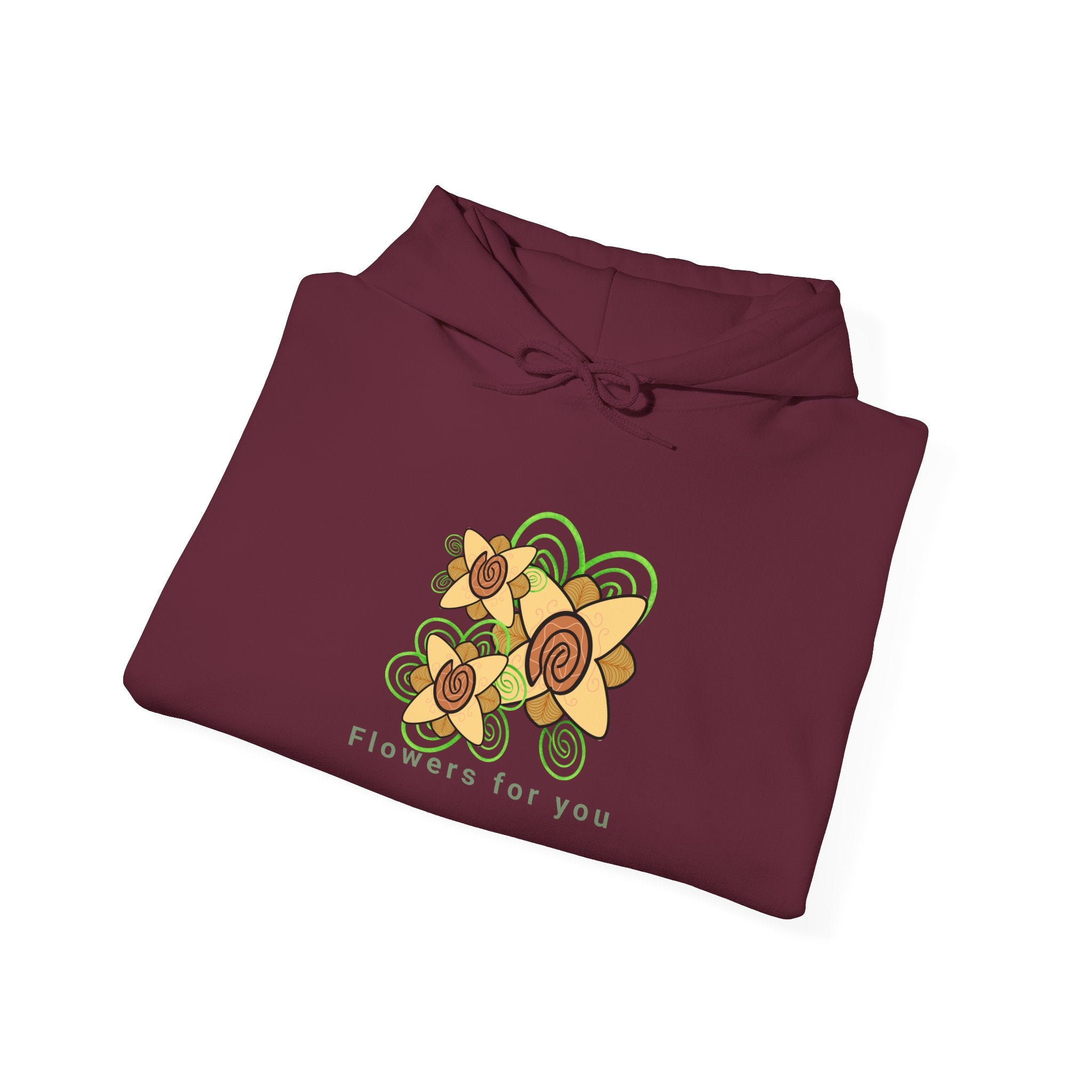 Flowers and Fingerprints| Flowers for you| Unisex Heavy Blend™ Hooded Sweatshirt