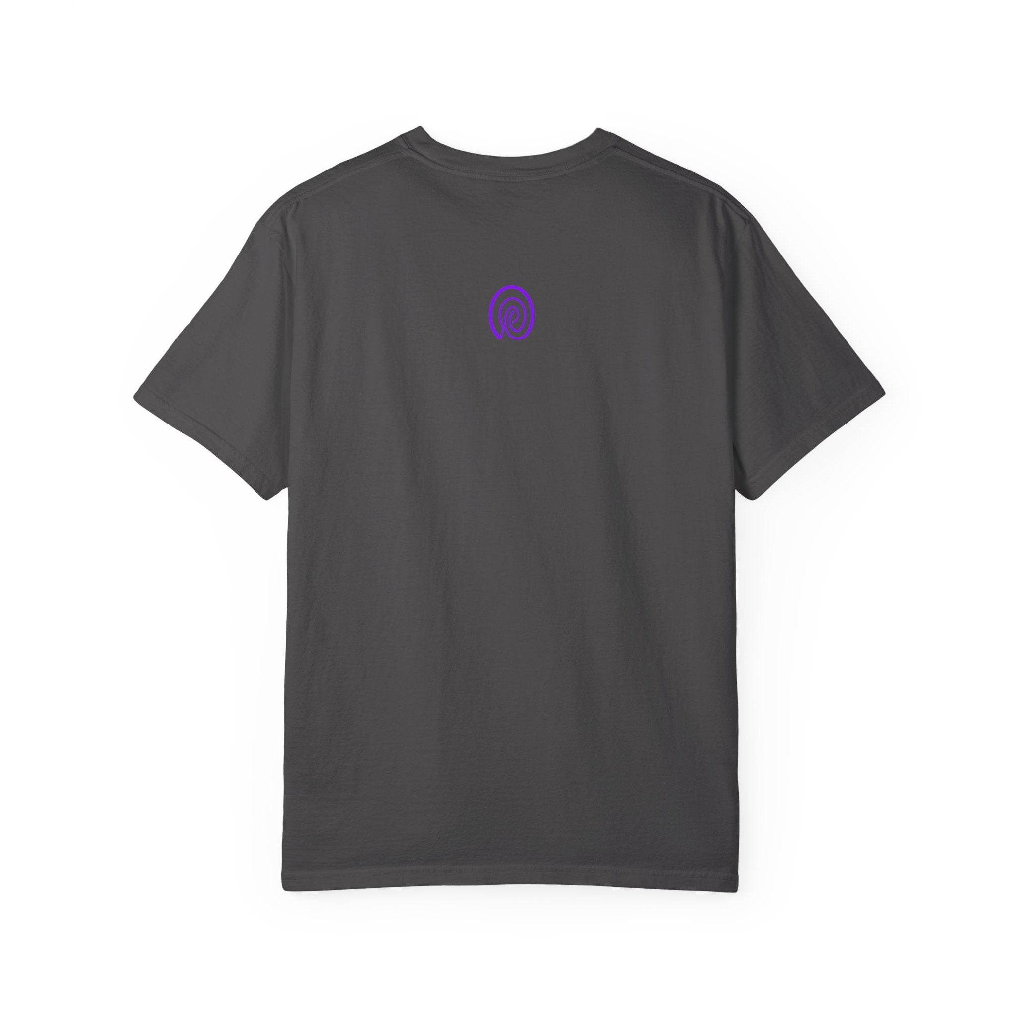 Fingerprint Gradient Minimalist Unisex Garment-Dyed T-shirt – Purple Black