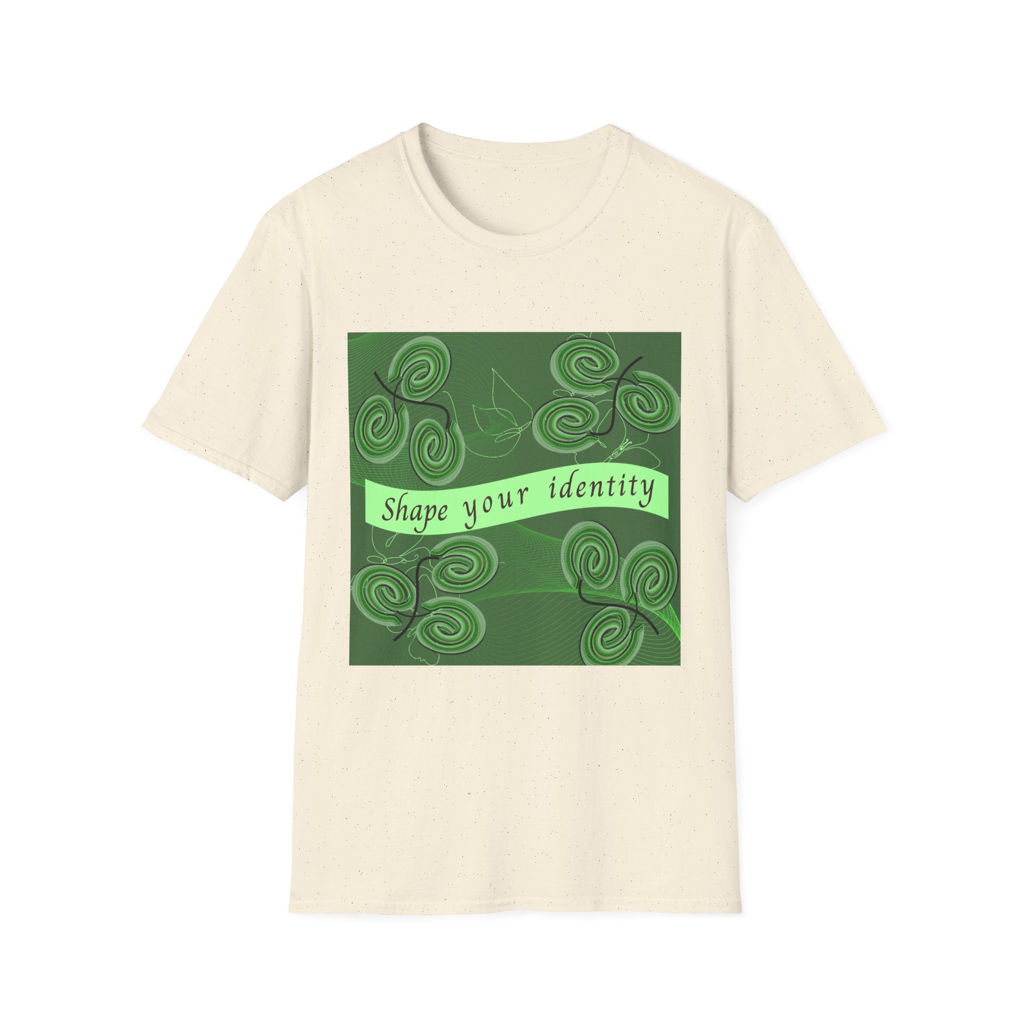 Shape Your Identity – Unisex Softstyle T-Shirt (Fingerprint Pattern, Multi-color)