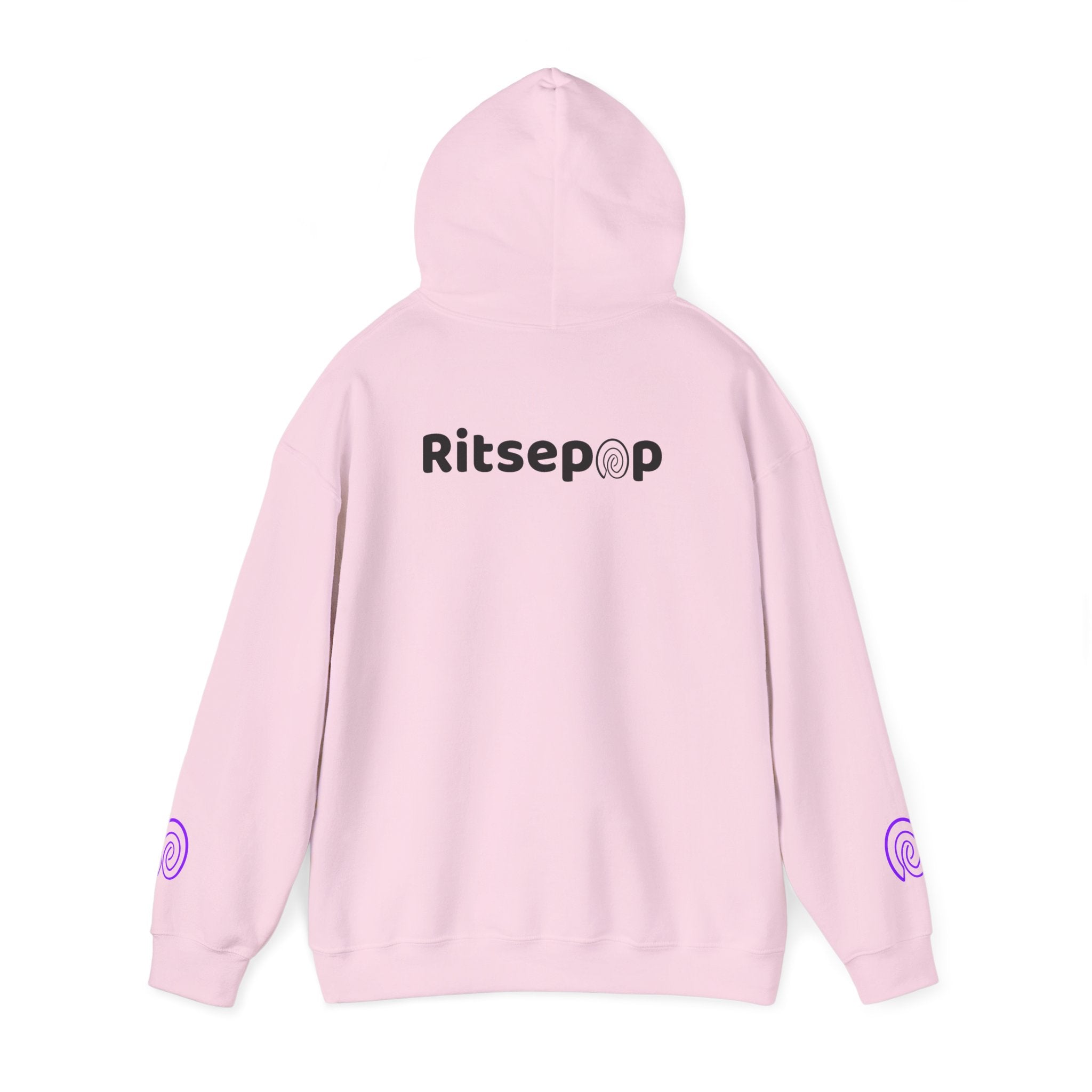 Ritsepop Unisex Heavy Blend™ Hooded Sweatshirt – Purple Logo, Multiple Colors