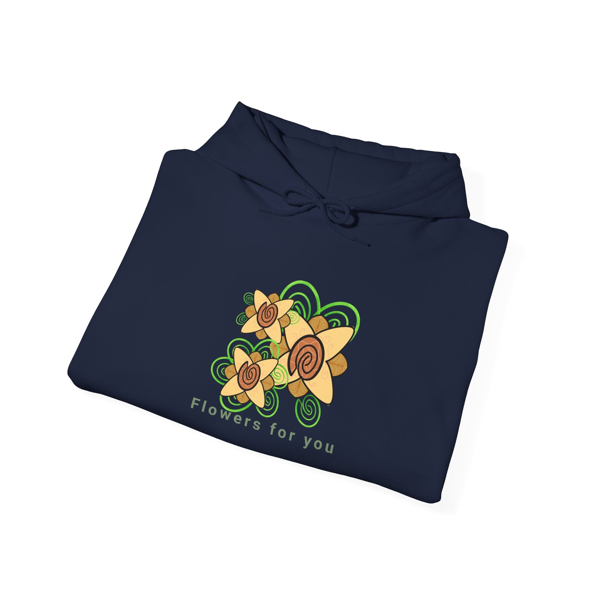 Flowers and Fingerprints| Flowers for you| Unisex Heavy Blend™ Hooded Sweatshirt