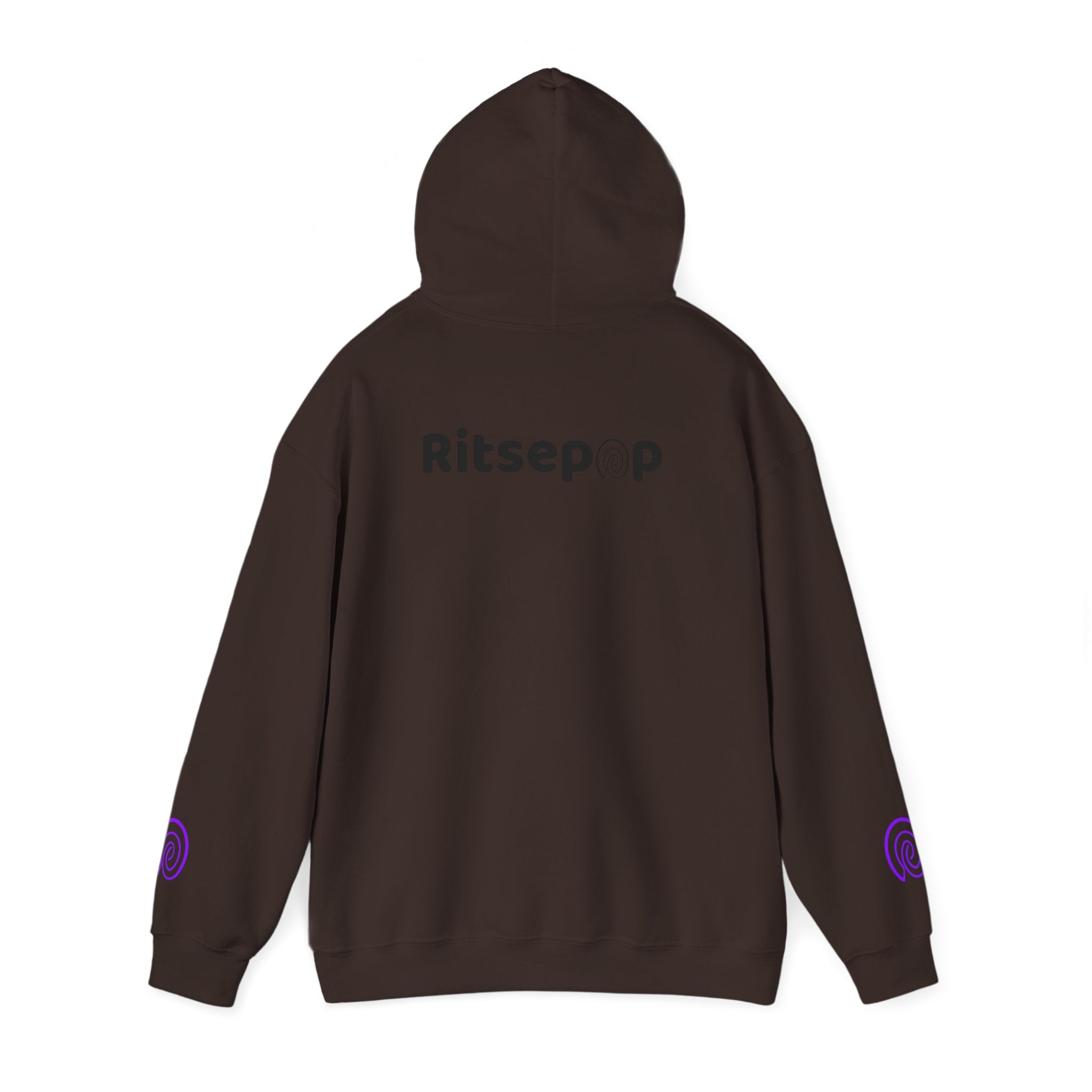 Ritsepop Unisex Heavy Blend™ Hooded Sweatshirt – Purple Logo, Multiple Colors