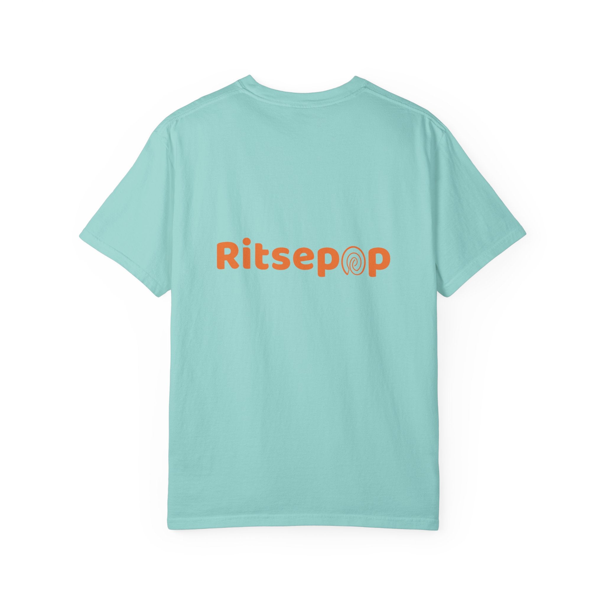 Orange-Red | Fingerprint Gradient Minimalist Unisex Garment-Dyed T-shirt
