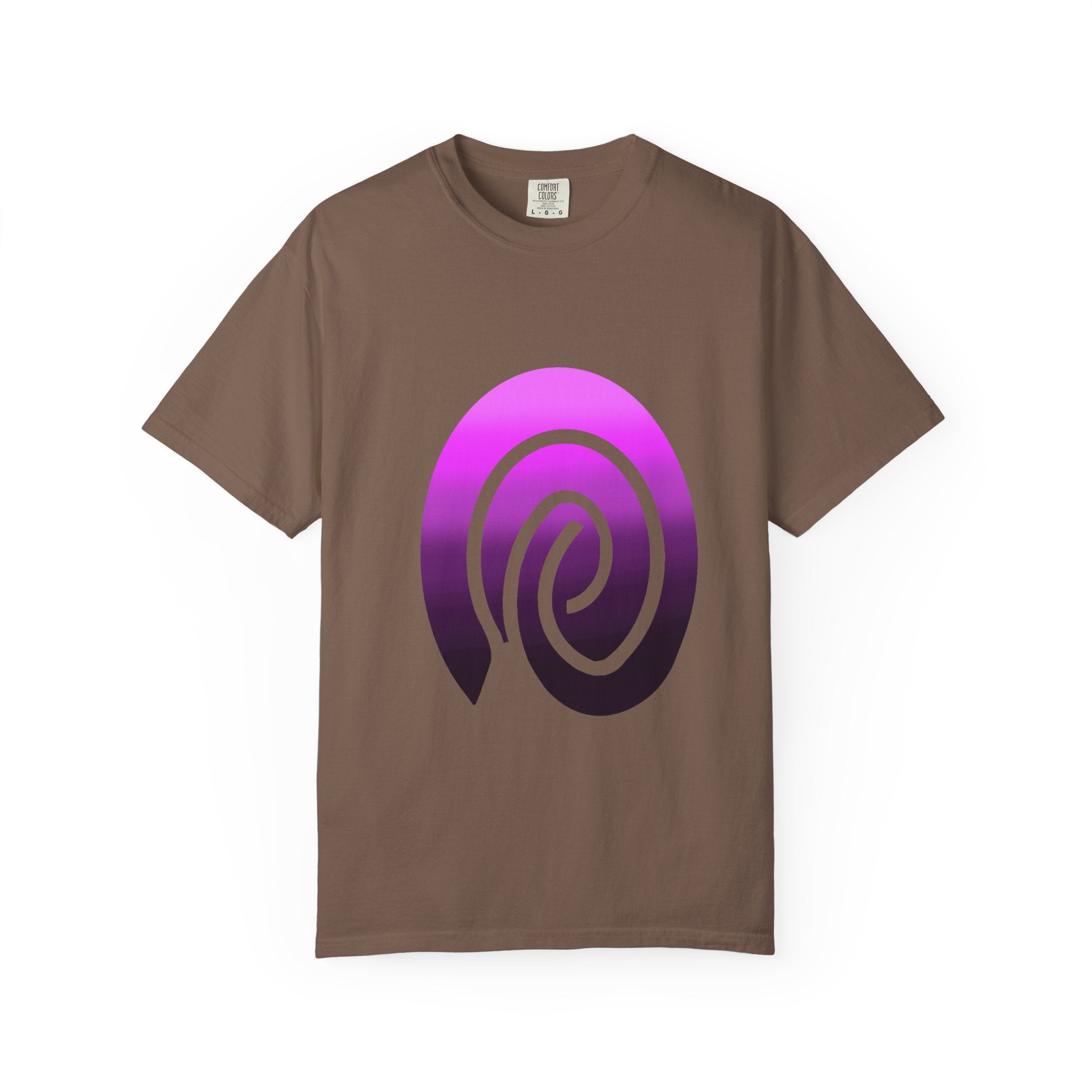 Fingerprint Gradient Minimalist Unisex Garment-Dyed T-shirt – Purple Black
