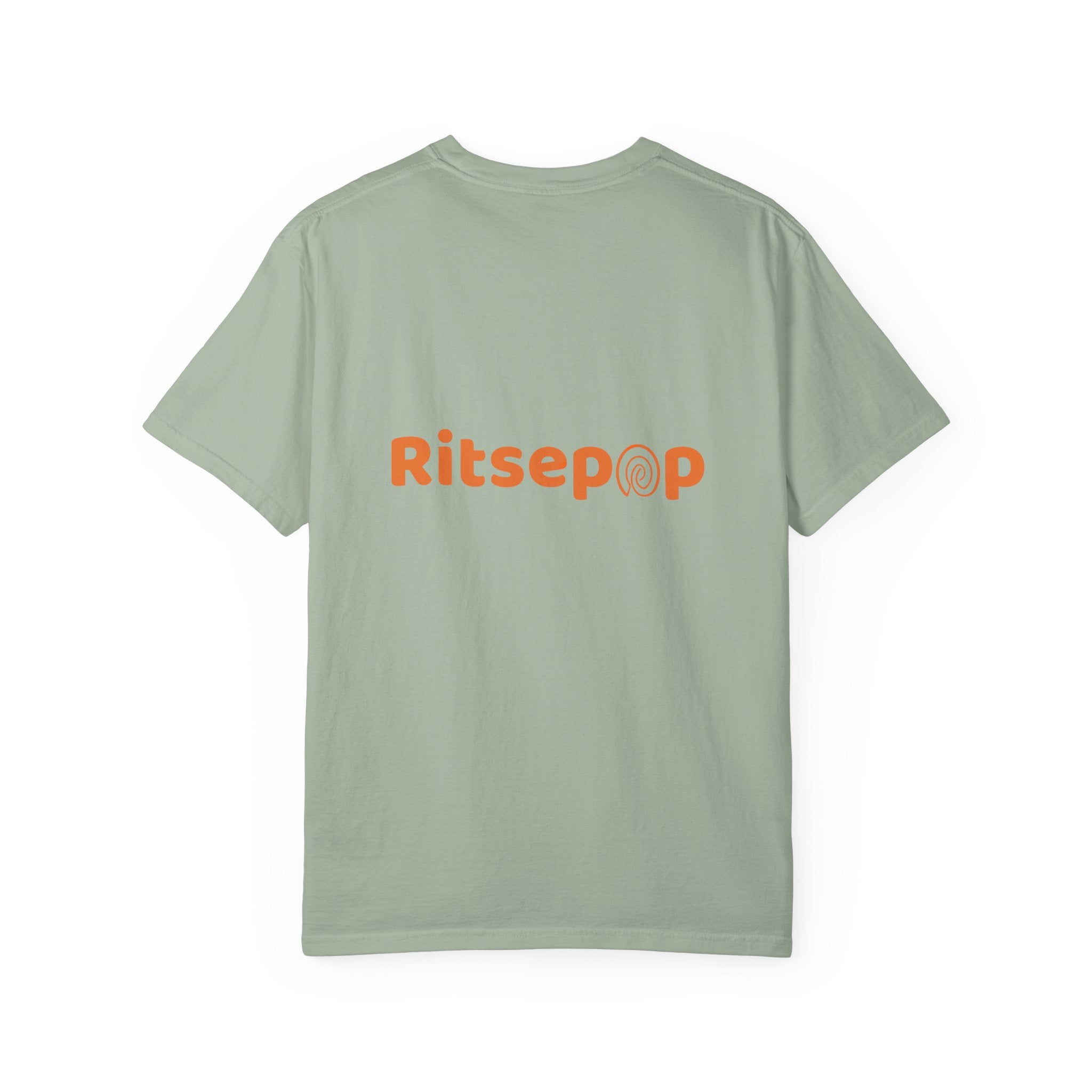 Orange-Red | Fingerprint Gradient Minimalist Unisex Garment-Dyed T-shirt