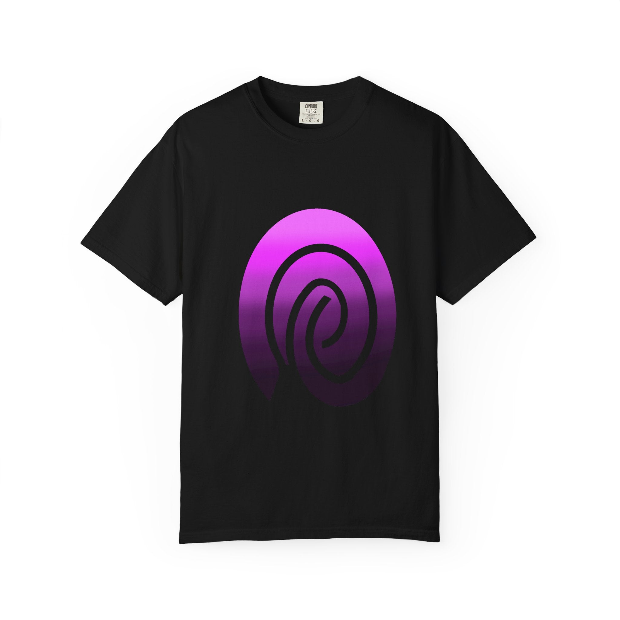 Fingerprint Gradient Minimalist Unisex Garment-Dyed T-shirt – Purple Black