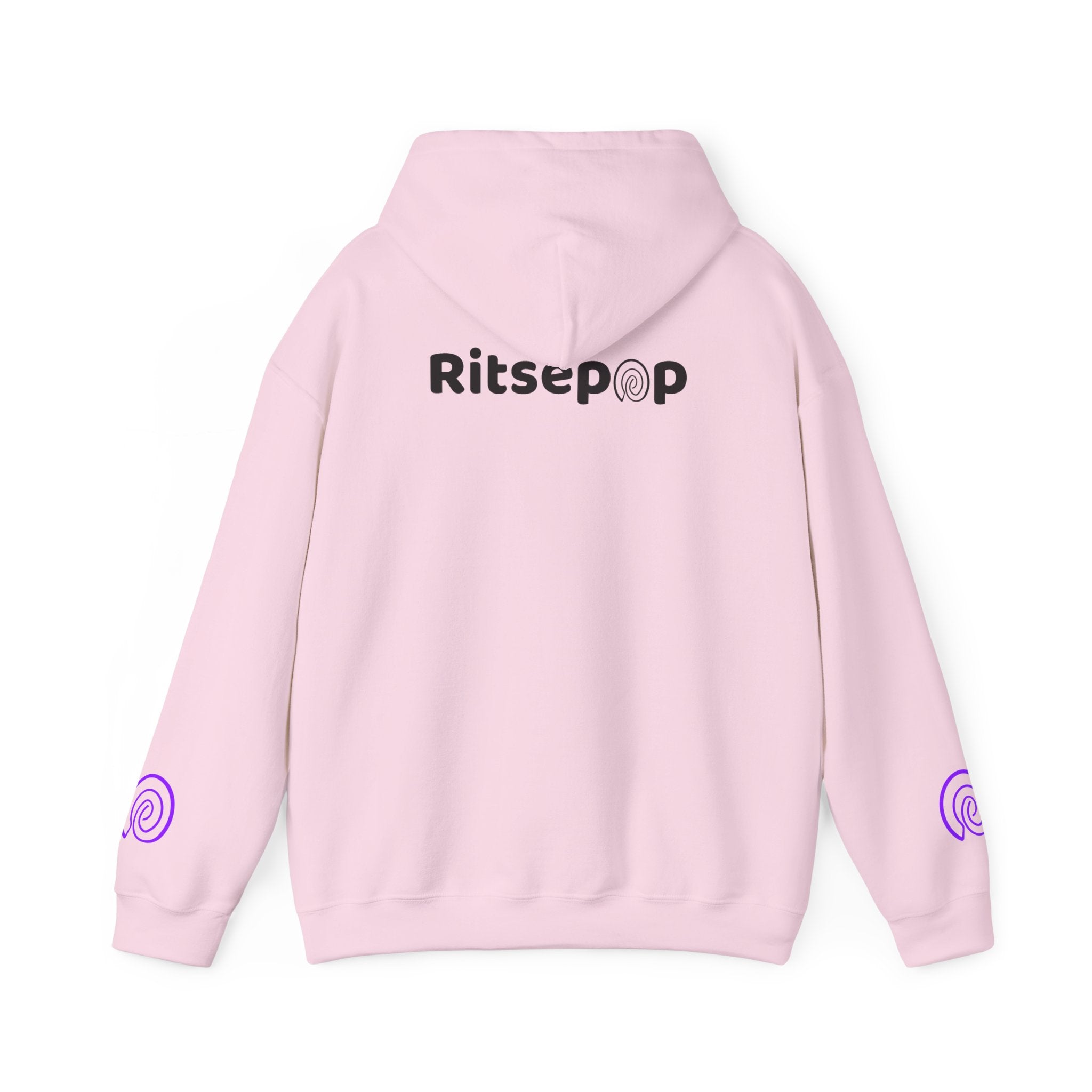 Ritsepop Unisex Heavy Blend™ Hooded Sweatshirt – Purple Logo, Multiple Colors