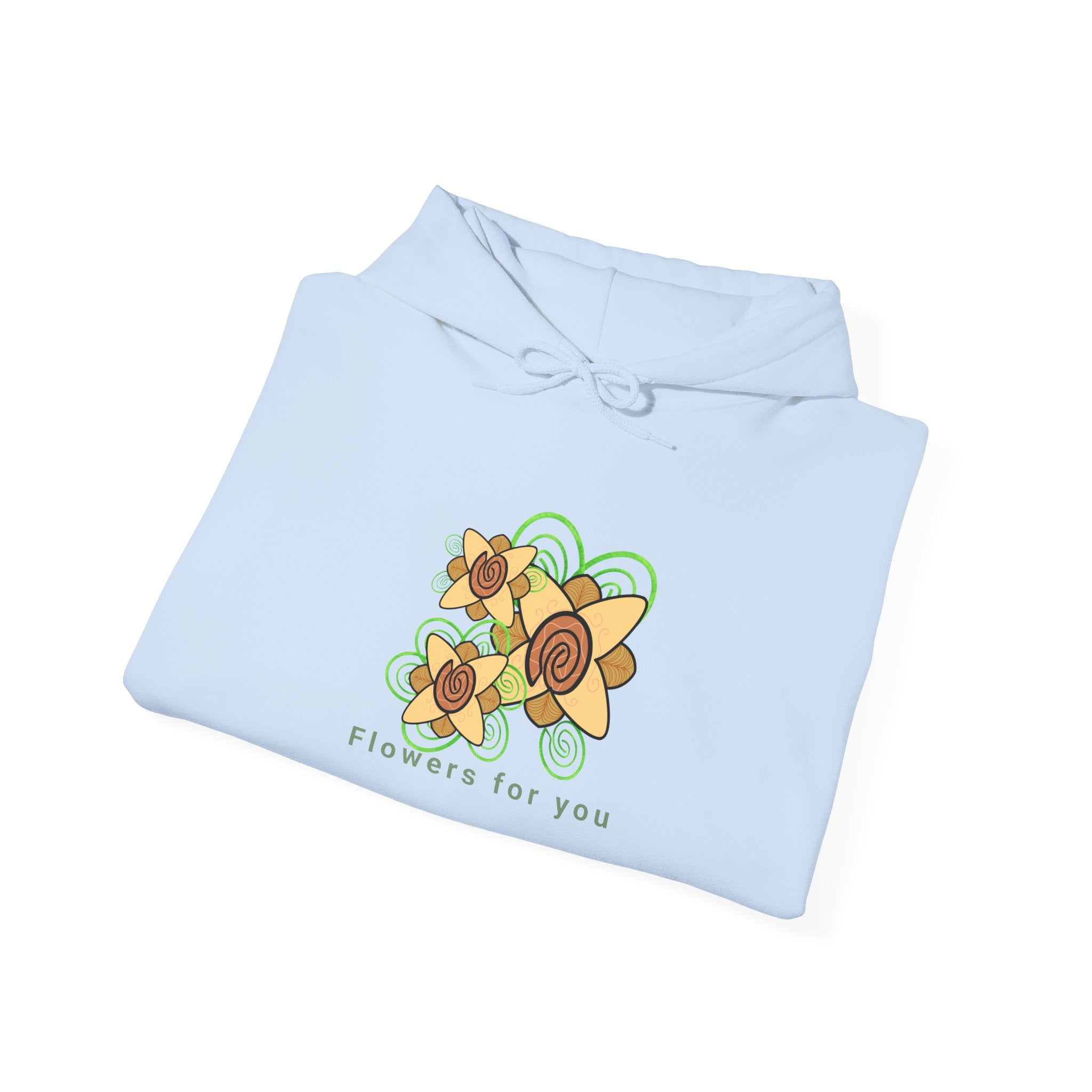 Flowers and Fingerprints| Flowers for you| Unisex Heavy Blend™ Hooded Sweatshirt