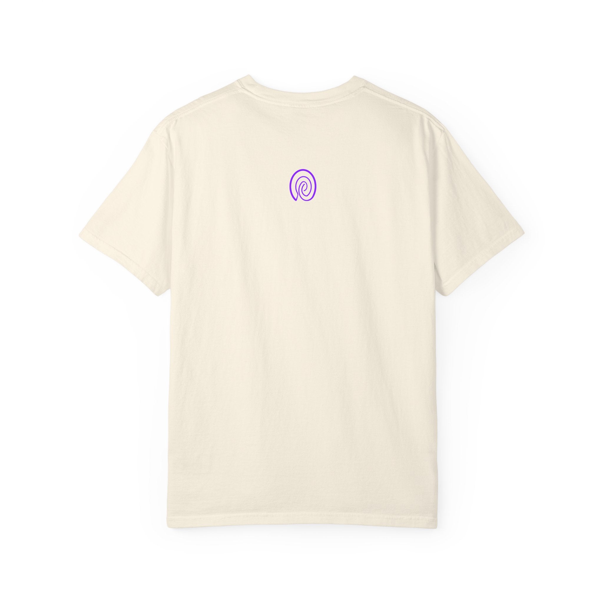 Fingerprint Gradient Minimalist Unisex Garment-Dyed T-shirt – Purple Black
