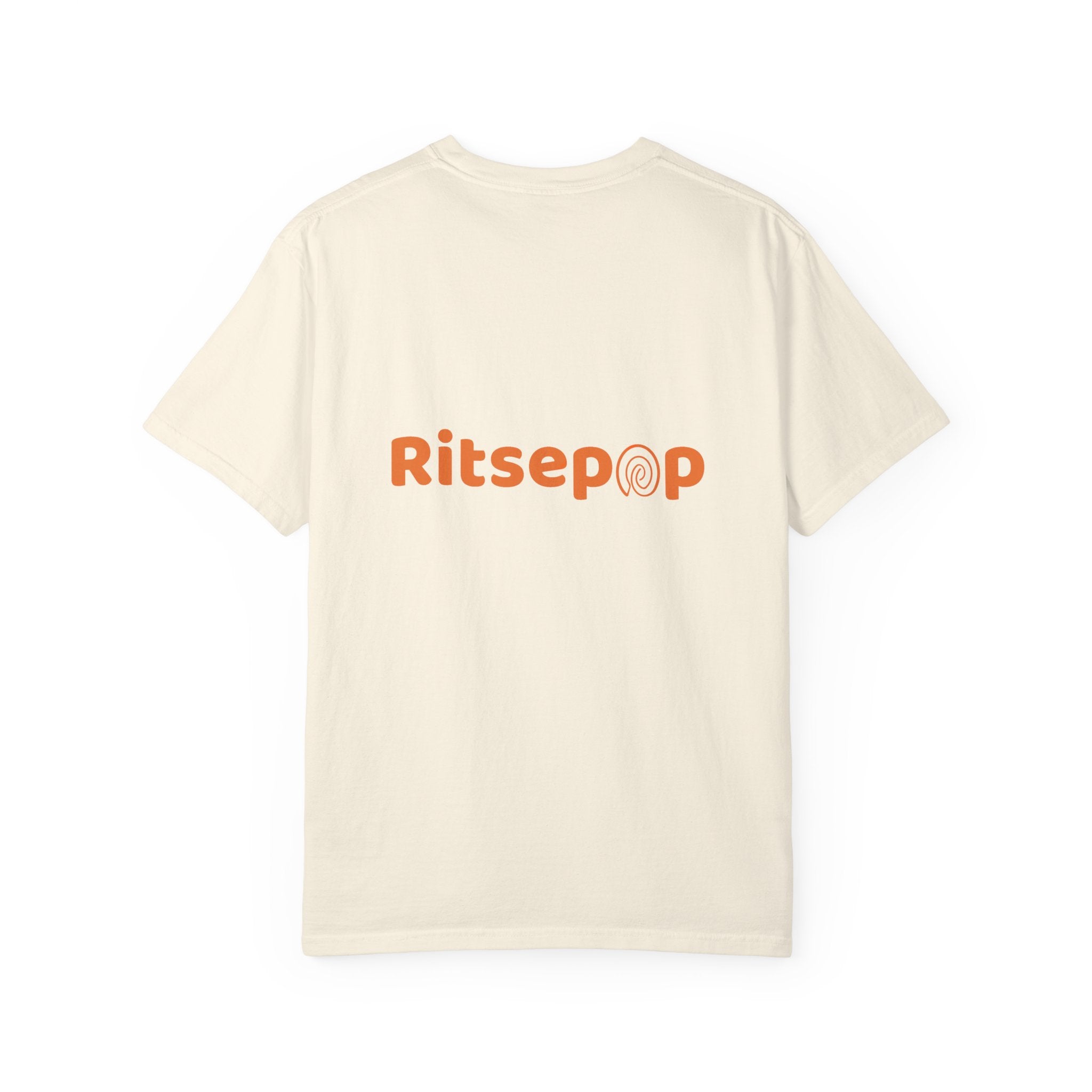 Orange-Red | Fingerprint Gradient Minimalist Unisex Garment-Dyed T-shirt