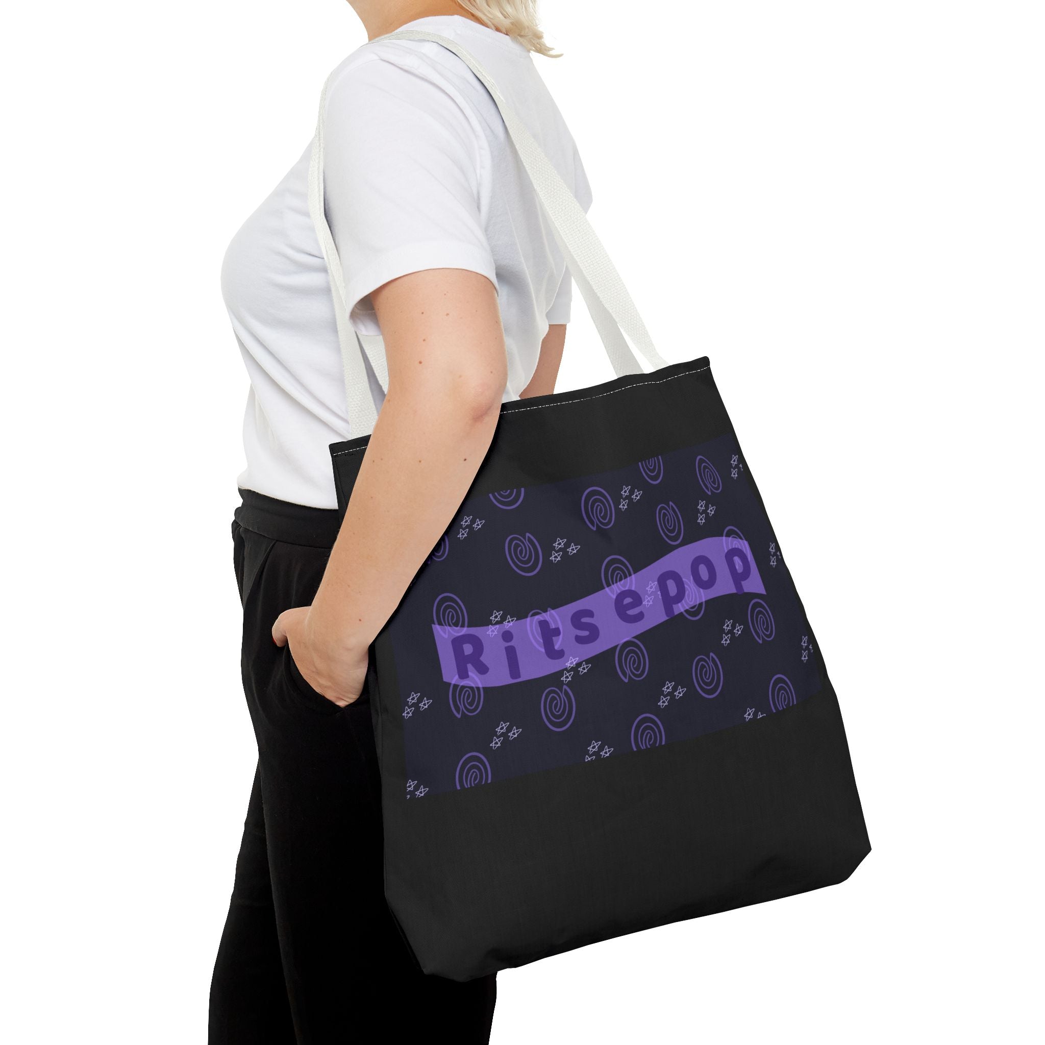 Ritsepop Fingerprint Pattern Tote Bag (AOP)