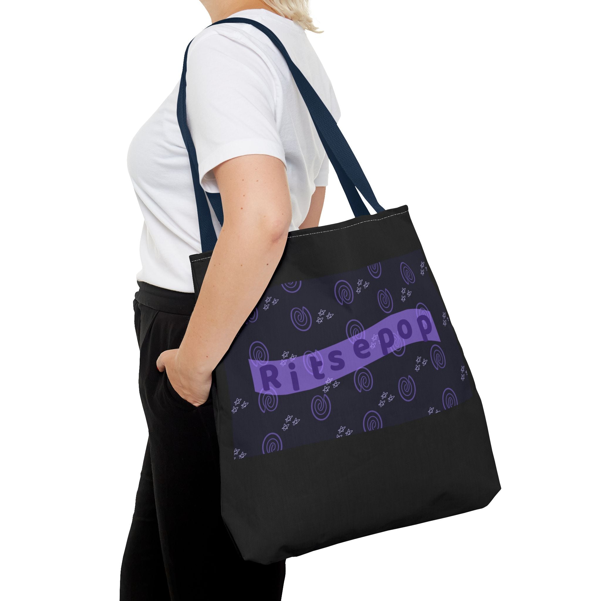Ritsepop Fingerprint Pattern Tote Bag (AOP)