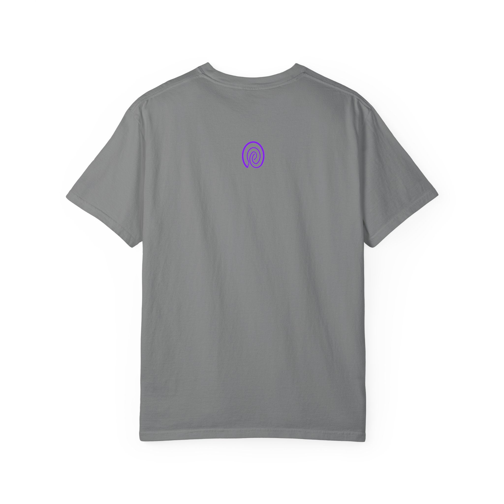 Fingerprint Gradient Minimalist Unisex Garment-Dyed T-shirt – Purple Black