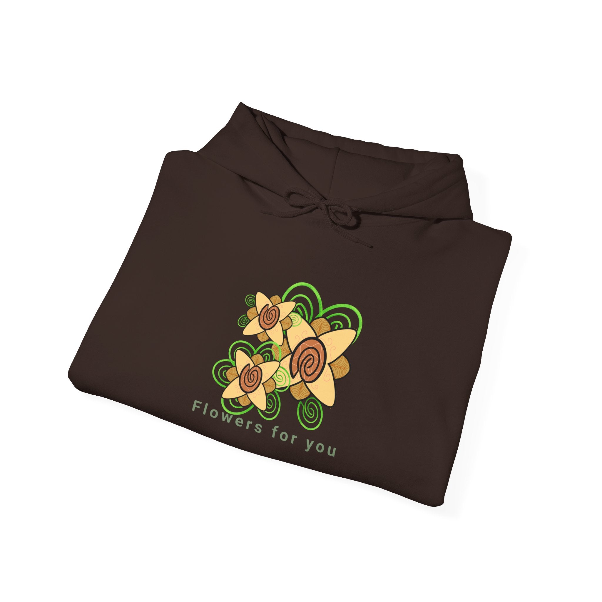 Flowers and Fingerprints| Flowers for you| Unisex Heavy Blend™ Hooded Sweatshirt