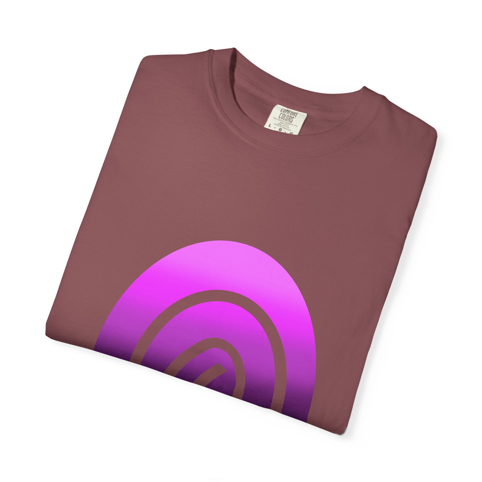 Fingerprint Gradient Minimalist Unisex Garment-Dyed T-shirt – Purple Black