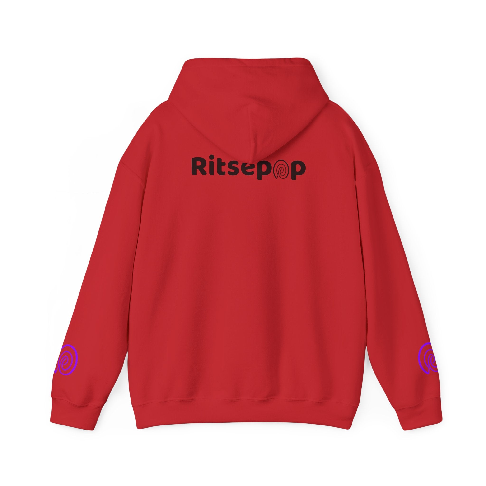 Ritsepop Unisex Heavy Blend™ Hooded Sweatshirt – Purple Logo, Multiple Colors