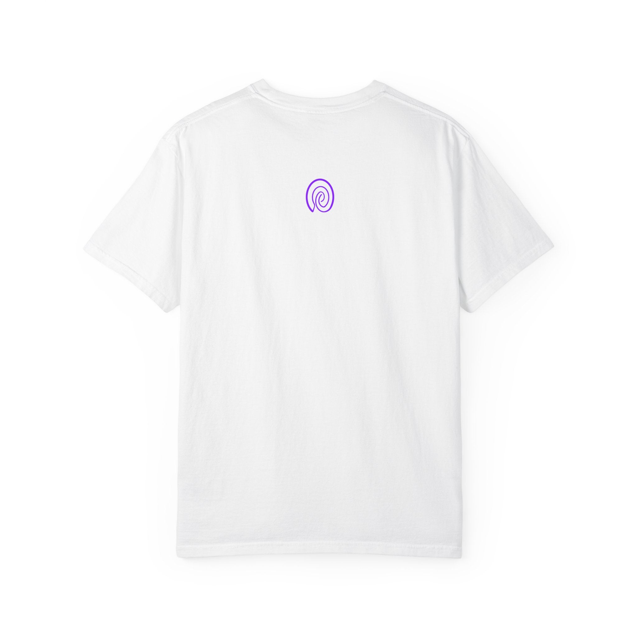 Fingerprint Gradient Minimalist Unisex Garment-Dyed T-shirt – Purple Black