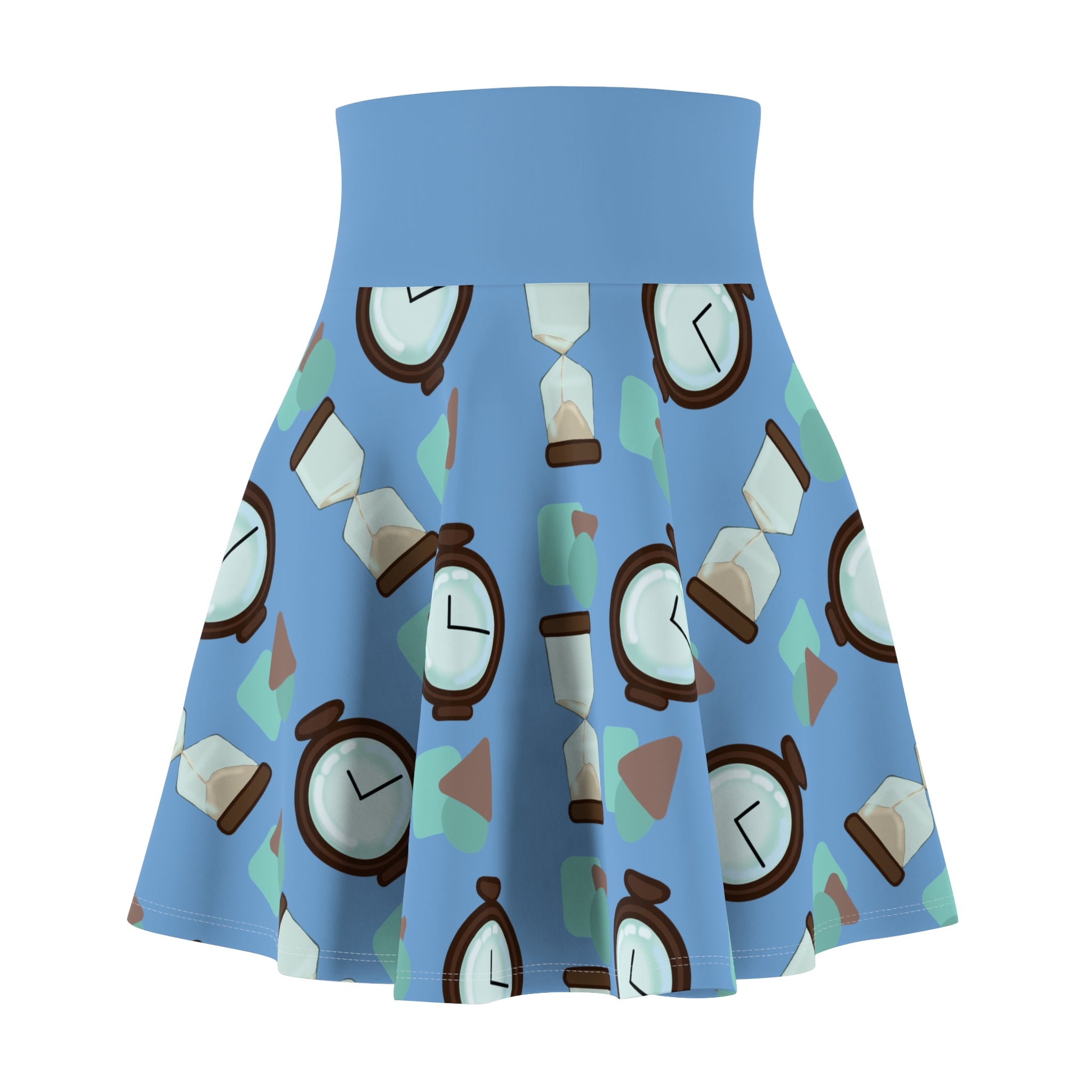 Hourglass and Pocket Watch Women's Skater Skirt