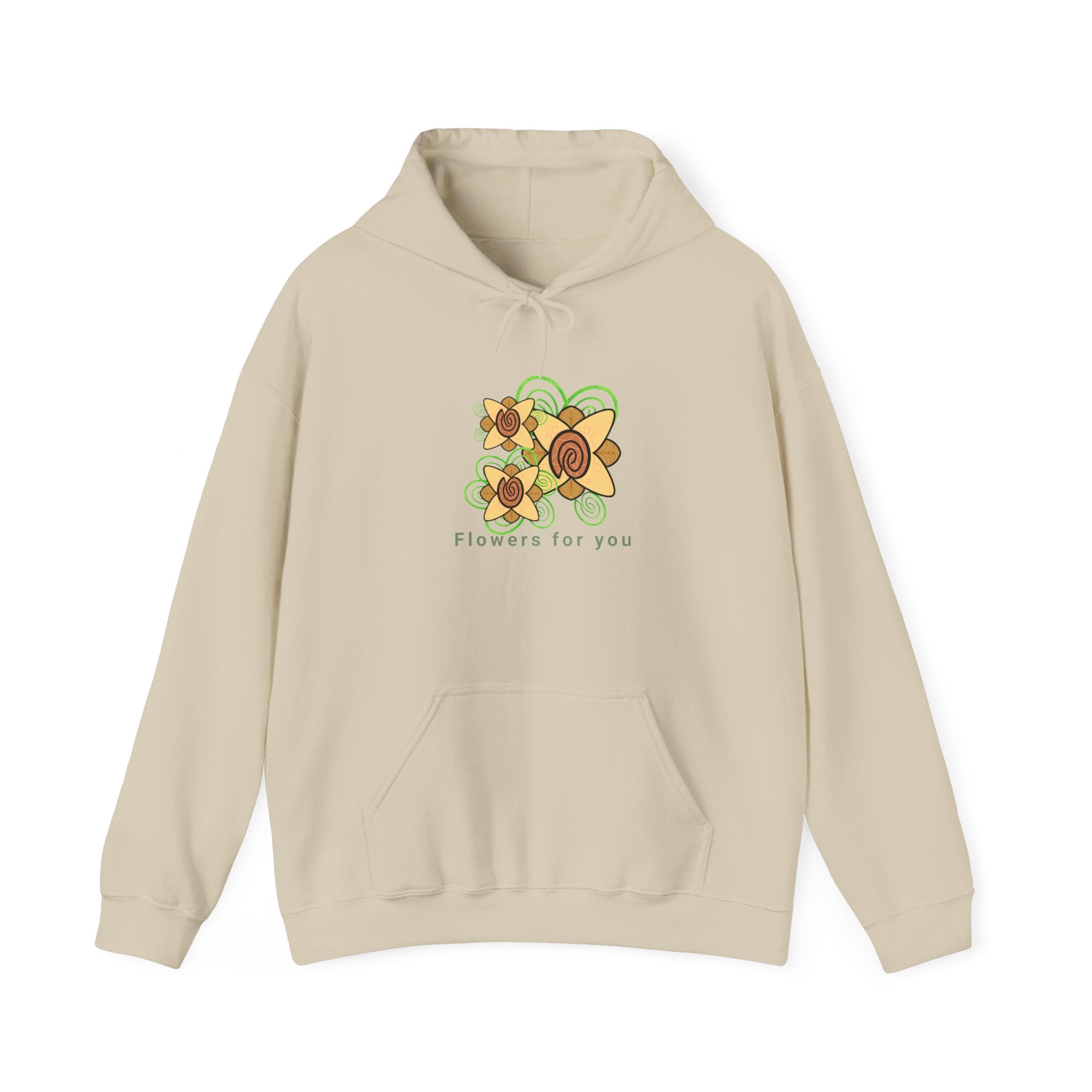 Flowers and Fingerprints| Flowers for you| Unisex Heavy Blend™ Hooded Sweatshirt