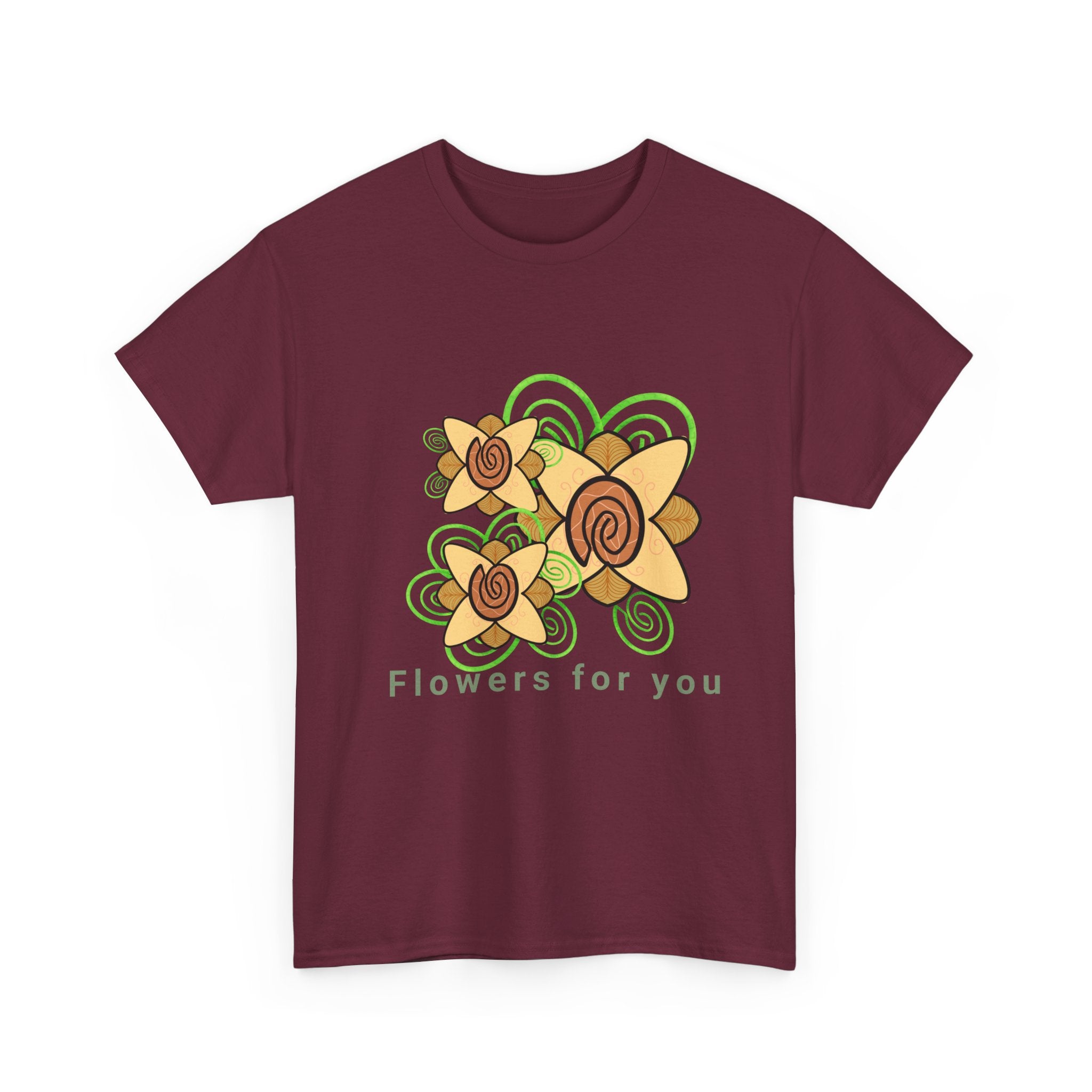 Fingerprint Flowers for You – Unisex Heavy Cotton Tee