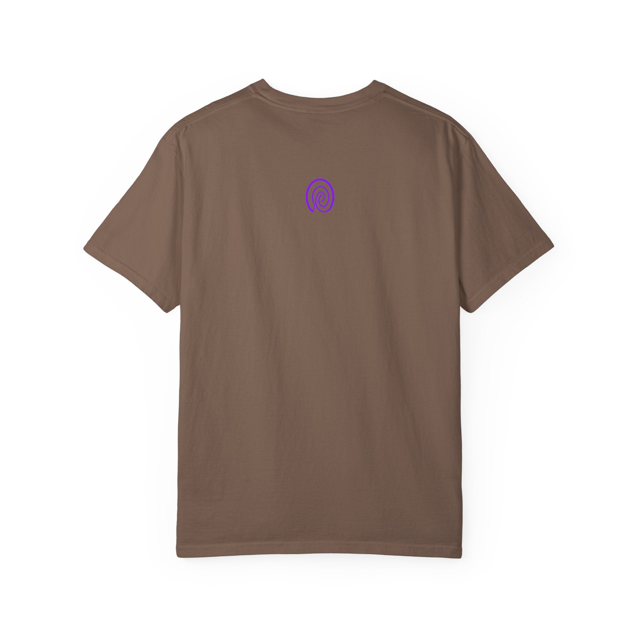 Fingerprint Gradient Minimalist Unisex Garment-Dyed T-shirt – Purple Black