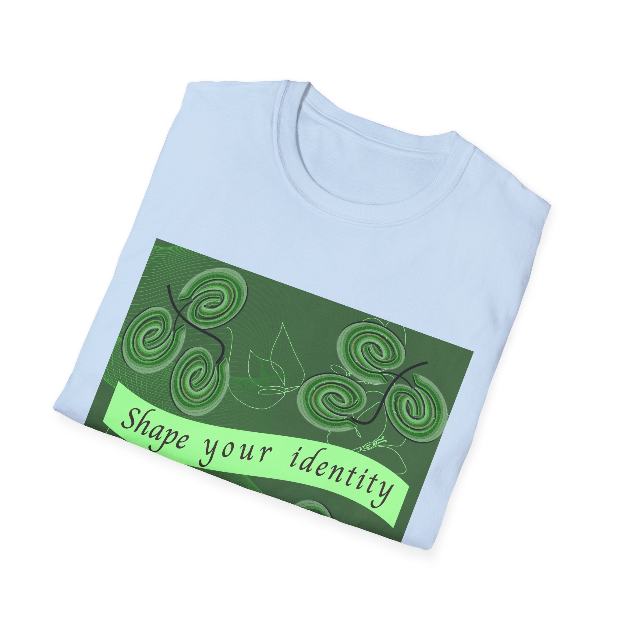 Shape Your Identity – Unisex Softstyle T-Shirt (Fingerprint Pattern, Multi-color)