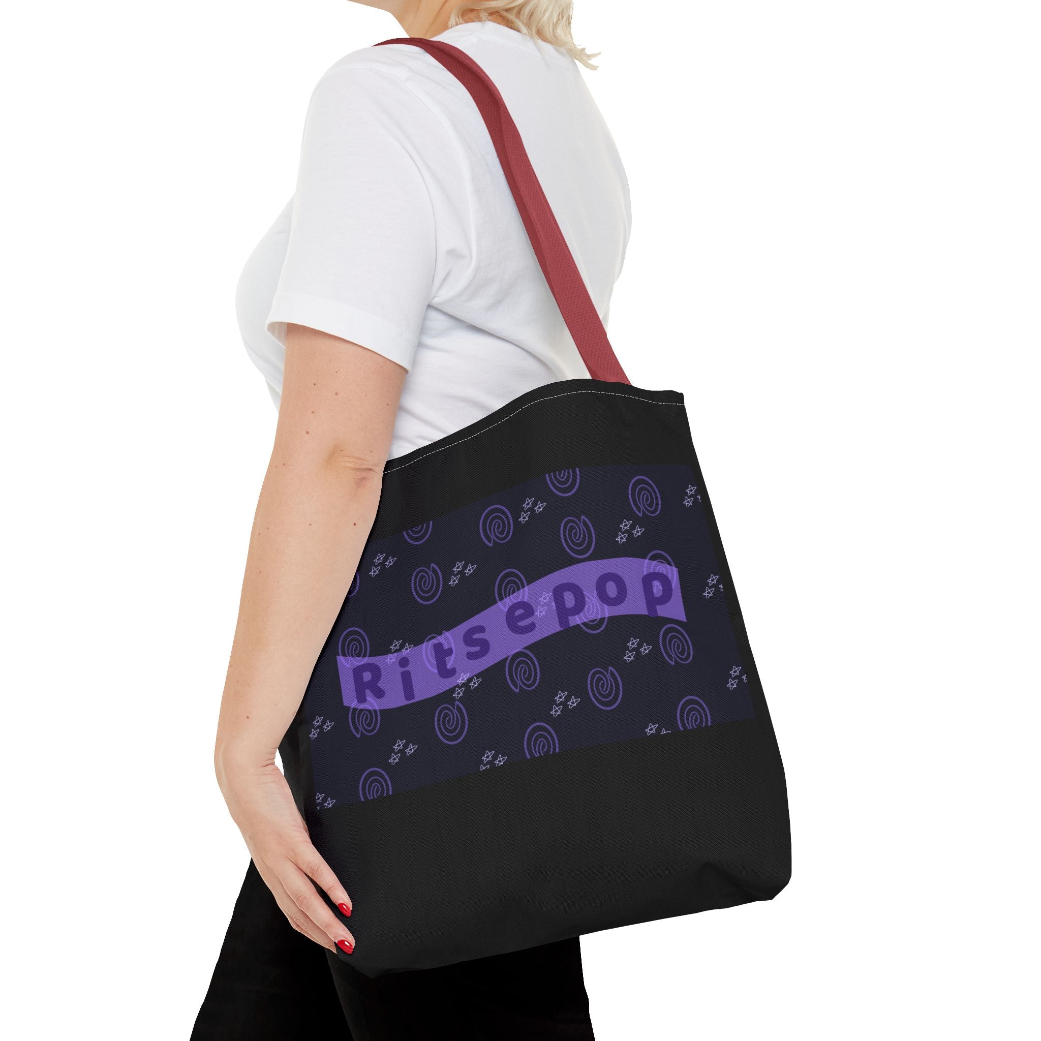 Ritsepop Fingerprint Pattern Tote Bag (AOP)
