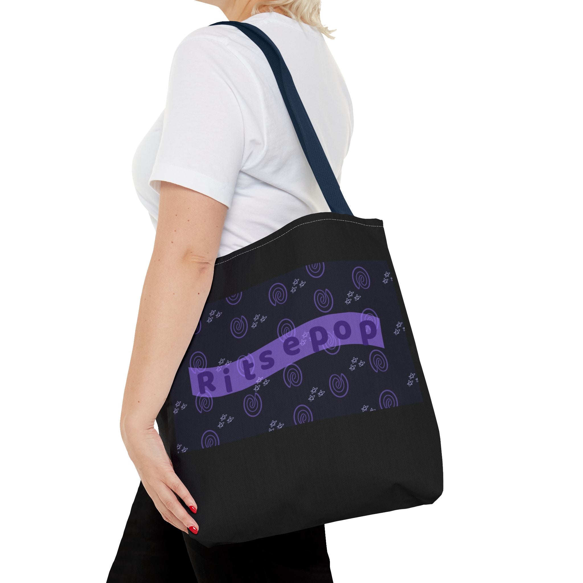 Ritsepop Fingerprint Pattern Tote Bag (AOP)