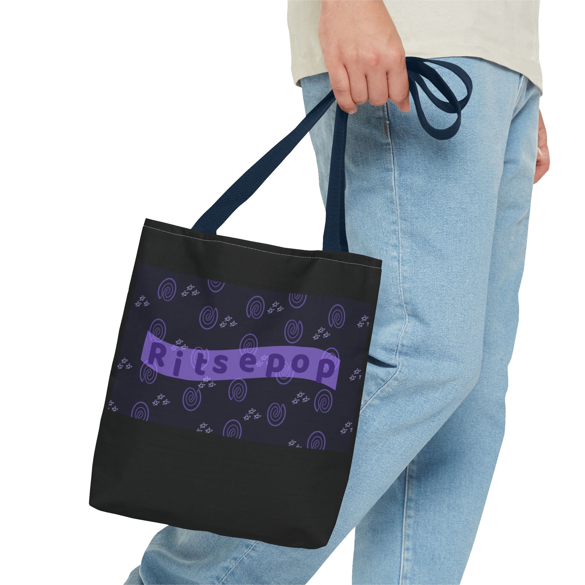 Ritsepop Fingerprint Pattern Tote Bag (AOP)
