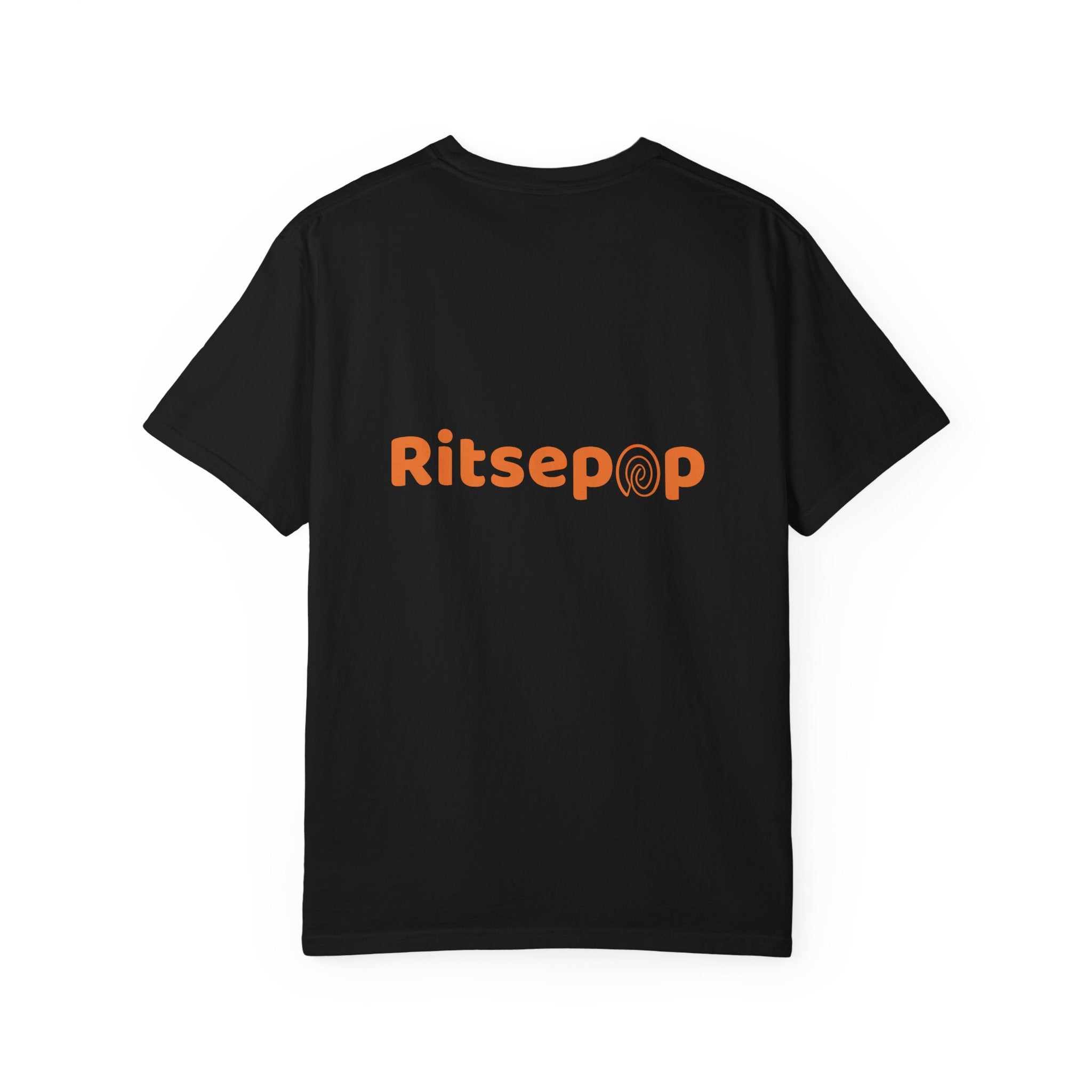 Orange-Red | Fingerprint Gradient Minimalist Unisex Garment-Dyed T-shirt