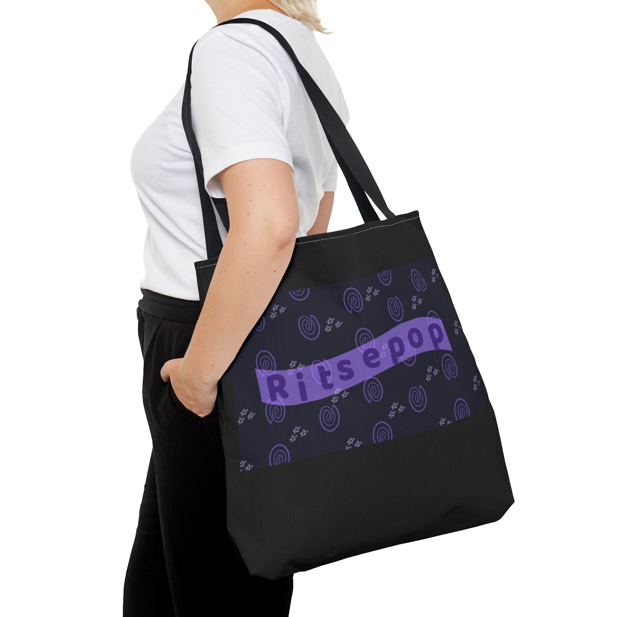 Ritsepop Fingerprint Pattern Tote Bag (AOP)