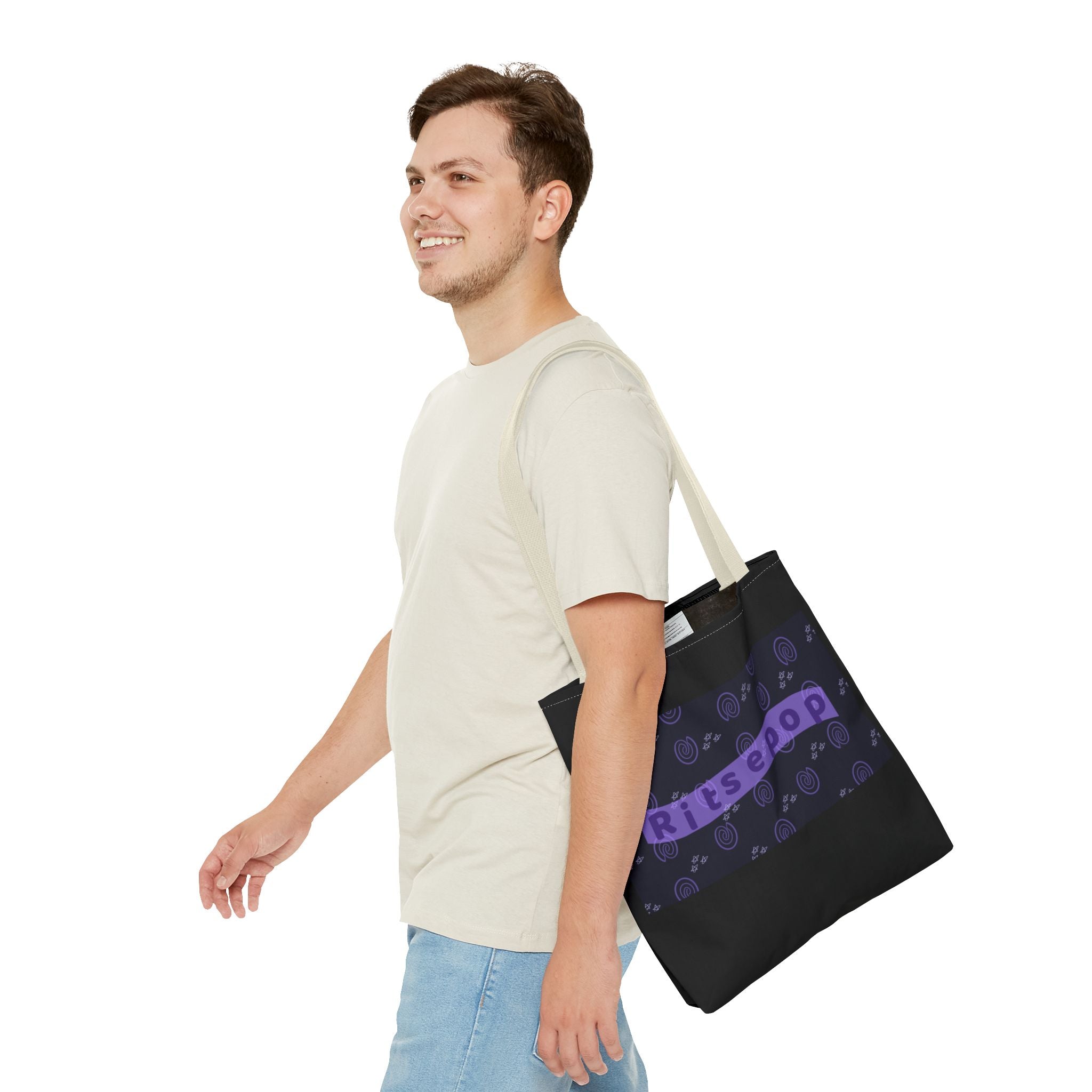 Ritsepop Fingerprint Pattern Tote Bag (AOP)