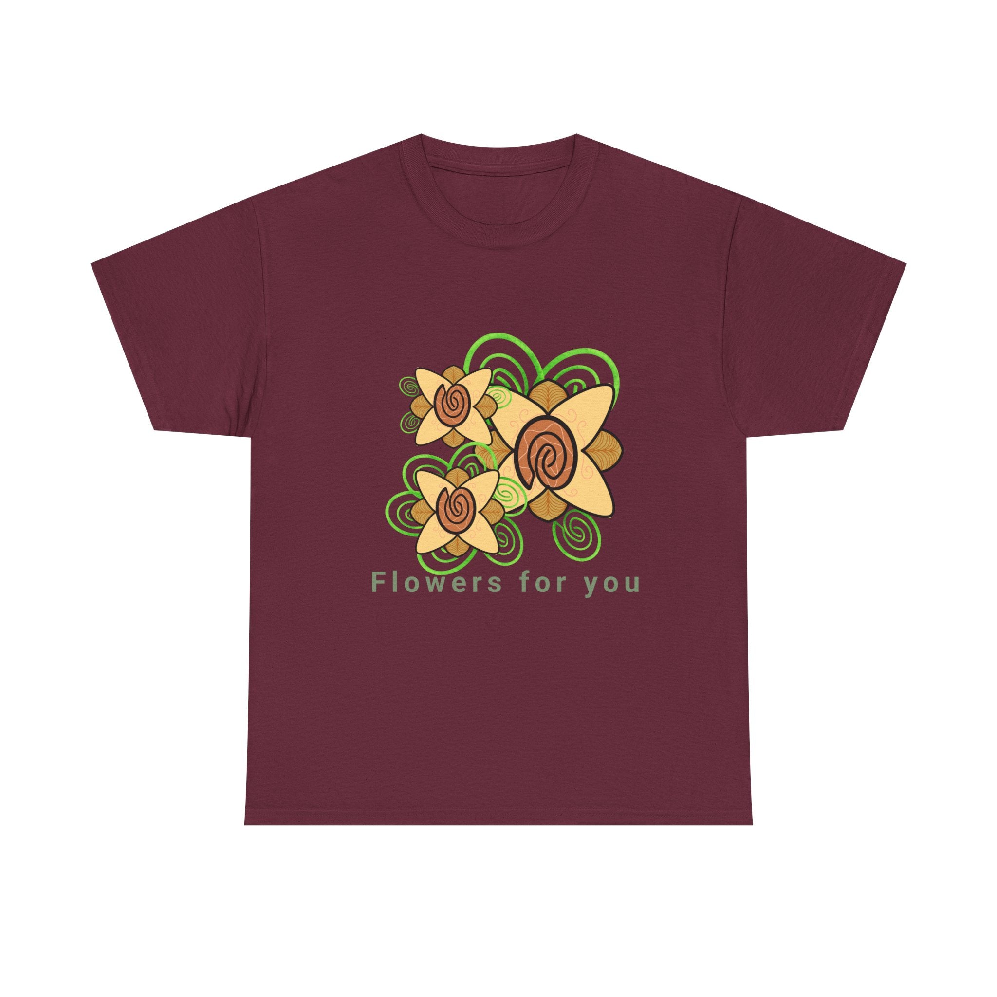 Fingerprint Flowers for You – Unisex Heavy Cotton Tee