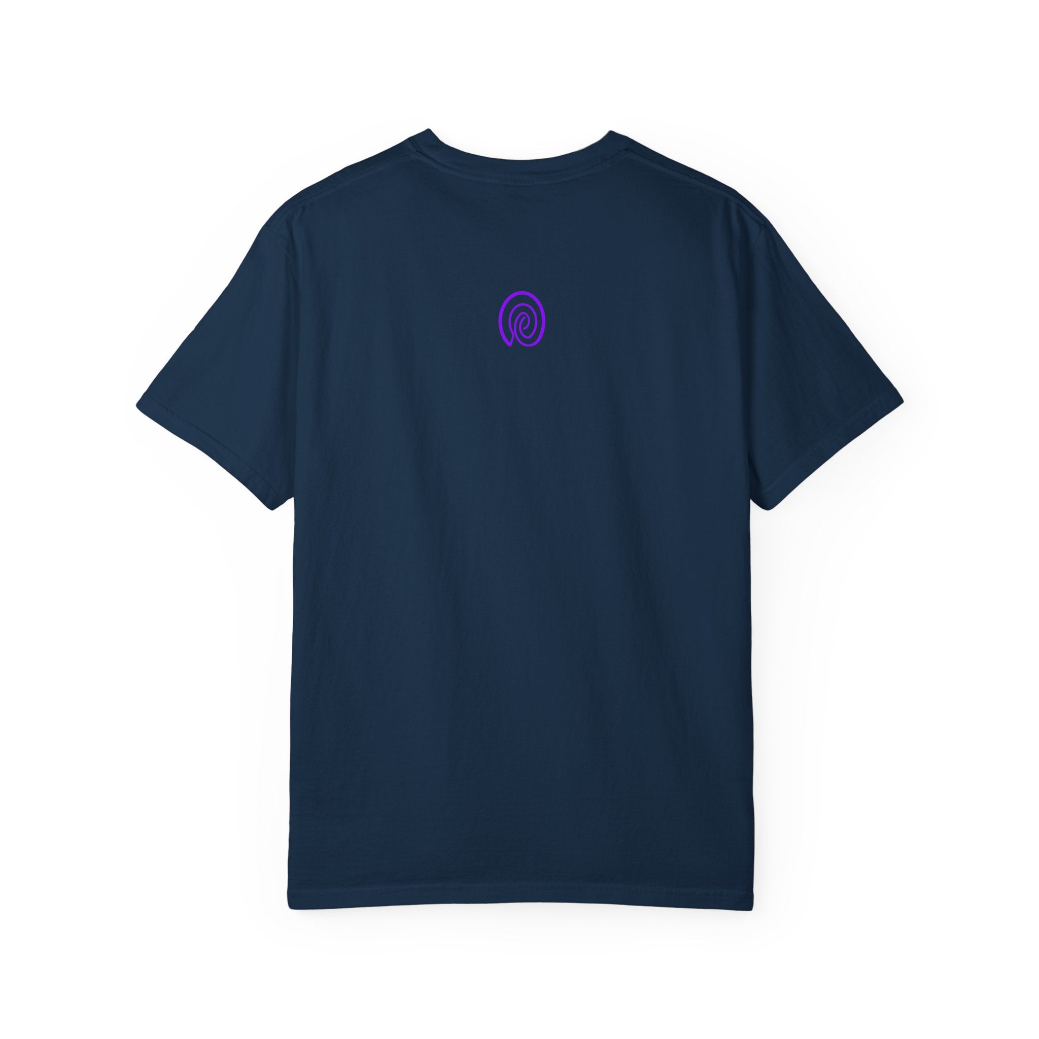 Fingerprint Gradient Minimalist Unisex Garment-Dyed T-shirt – Purple Black