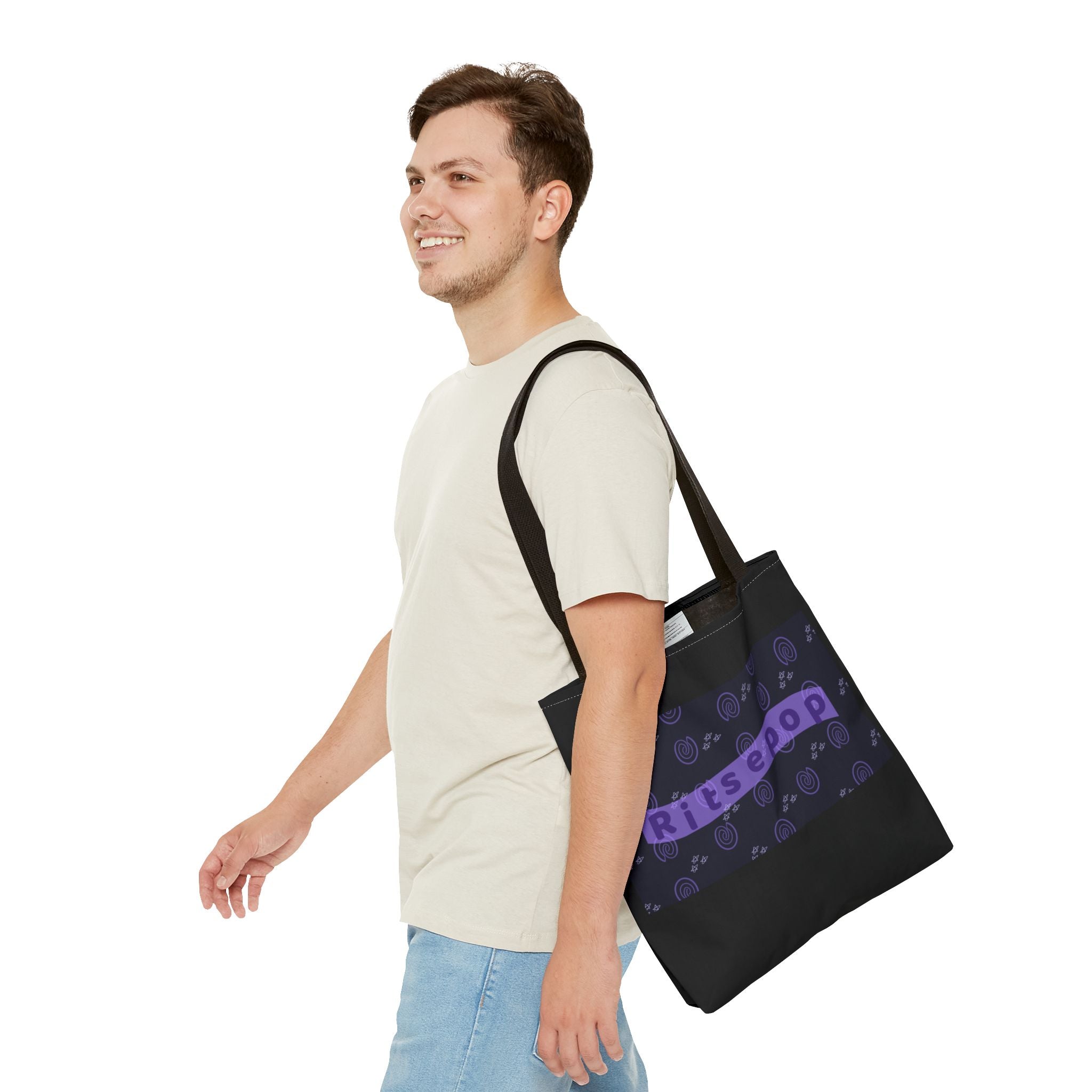 Ritsepop Fingerprint Pattern Tote Bag (AOP)