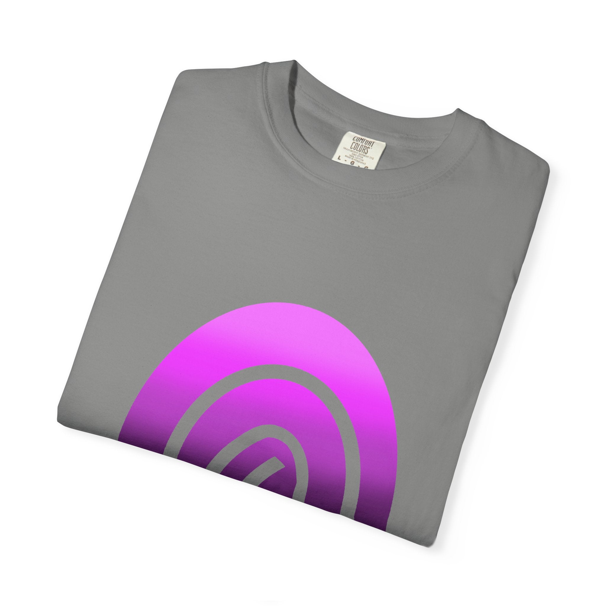 Fingerprint Gradient Minimalist Unisex Garment-Dyed T-shirt – Purple Black