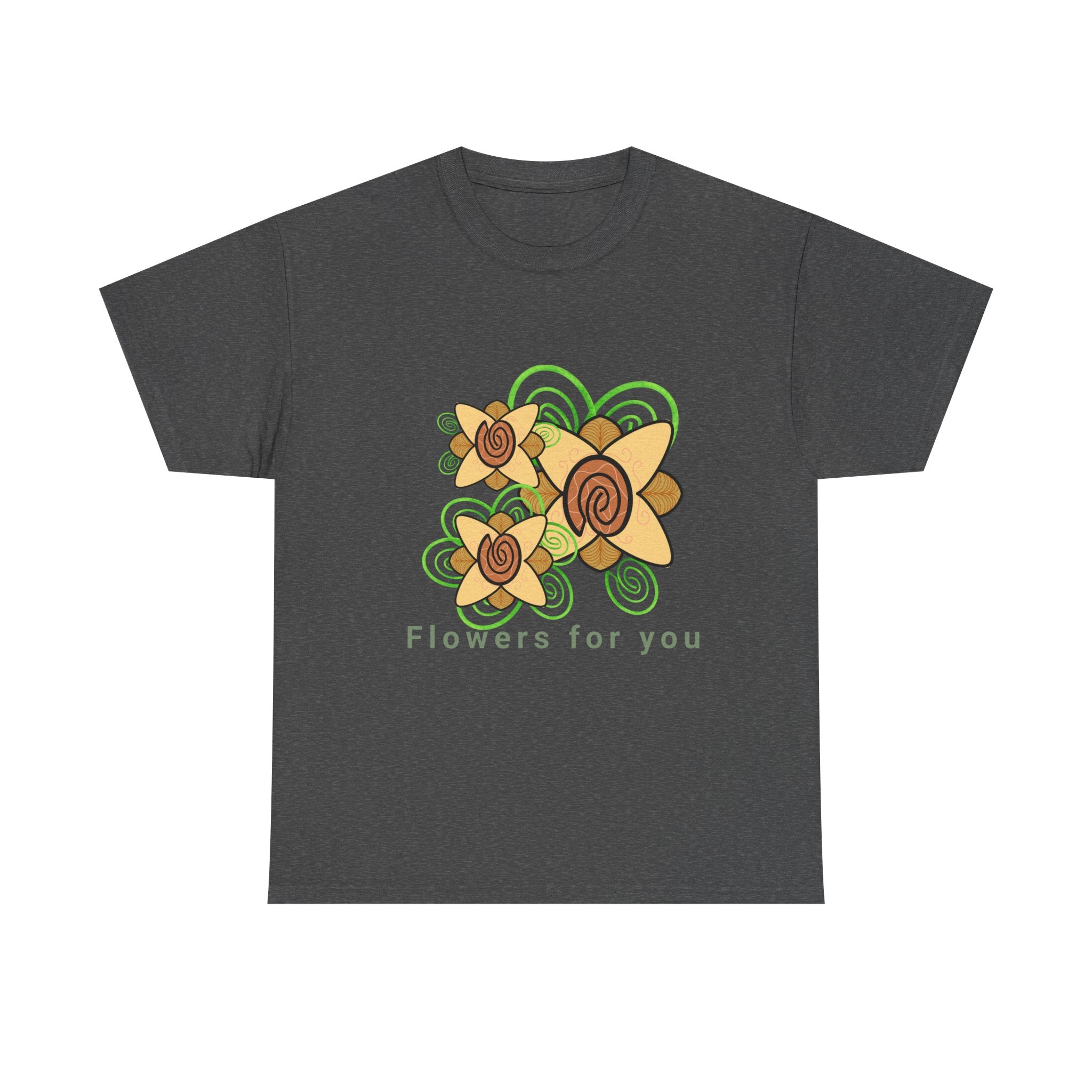 Fingerprint Flowers for You – Unisex Heavy Cotton Tee