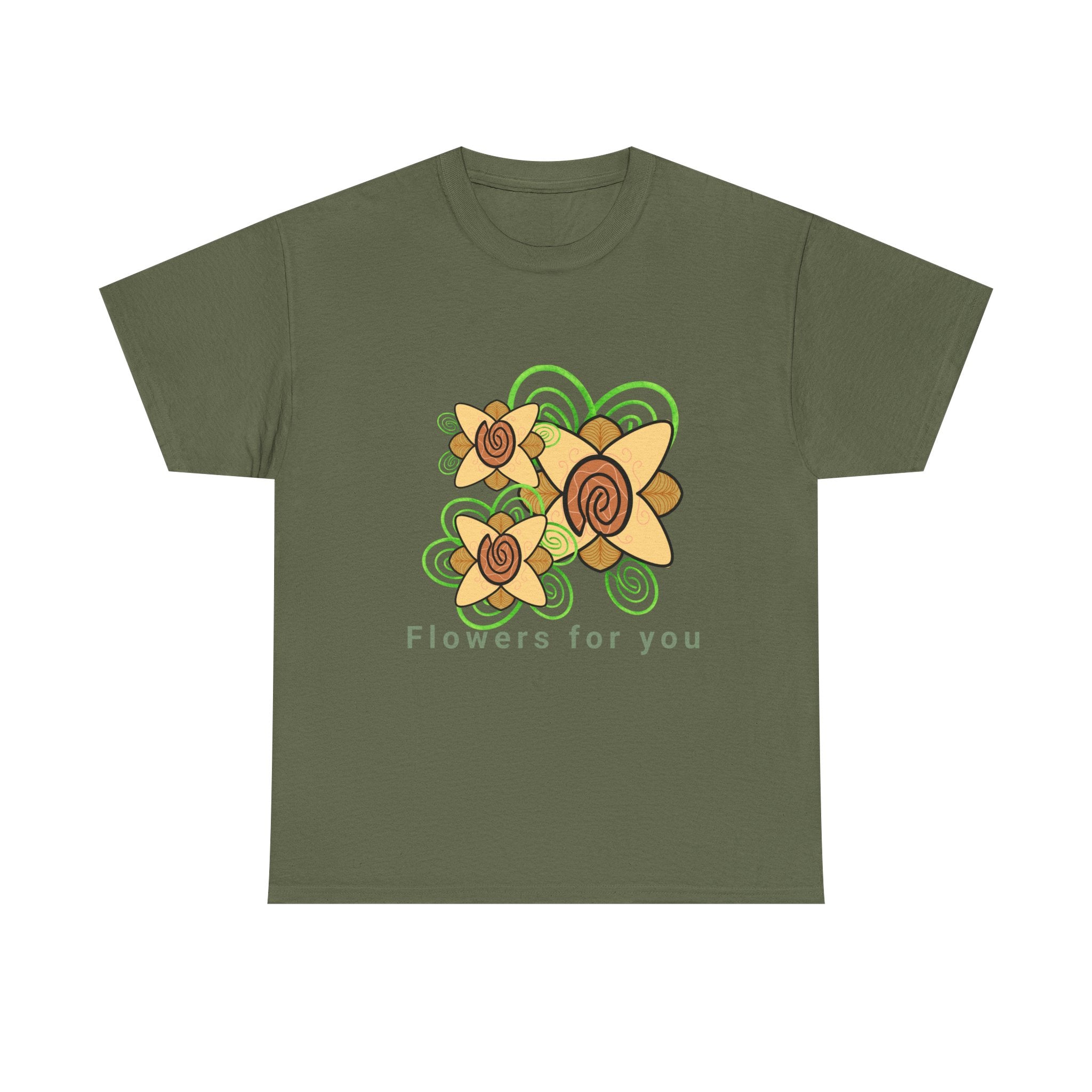 Fingerprint Flowers for You – Unisex Heavy Cotton Tee